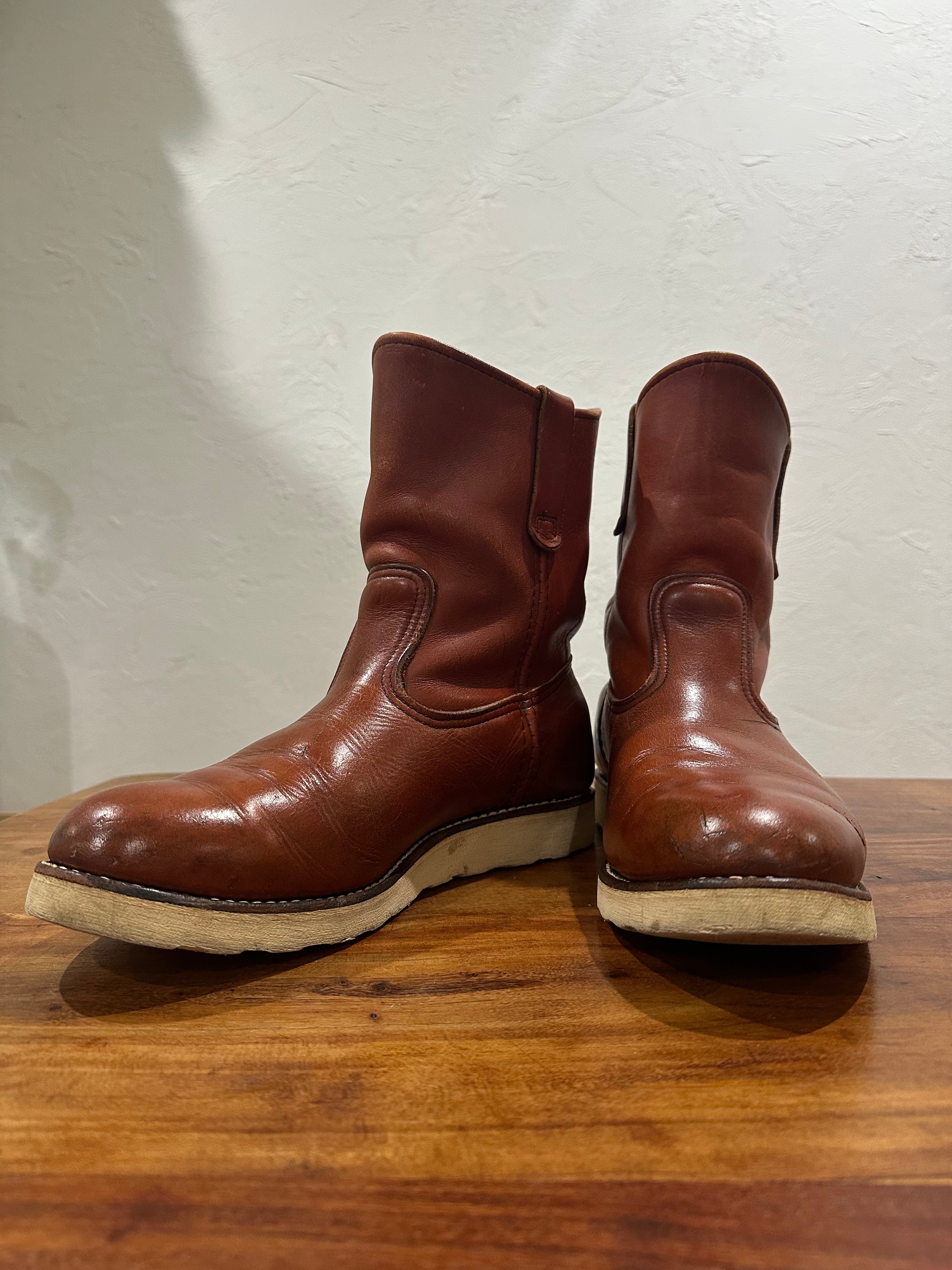 Red Wing (レッドウィング) 866 9-inch Pecos オロラセット (Oro-Russet) オロラセット (Oro-Russet) トラクショントレッド・ソール (Traction Tred Sole) used boots - fr_2 view