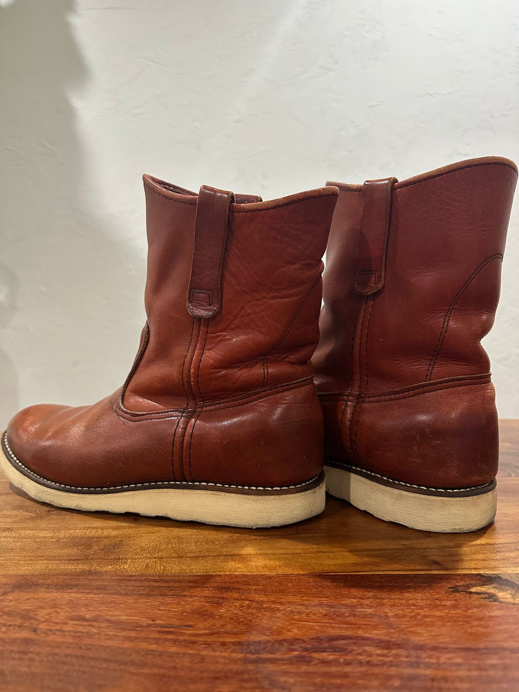 Red Wing (レッドウィング) 866 9-inch Pecos オロラセット (Oro-Russet) オロラセット (Oro-Russet) トラクショントレッド・ソール (Traction Tred Sole) used boots - toe_1 view