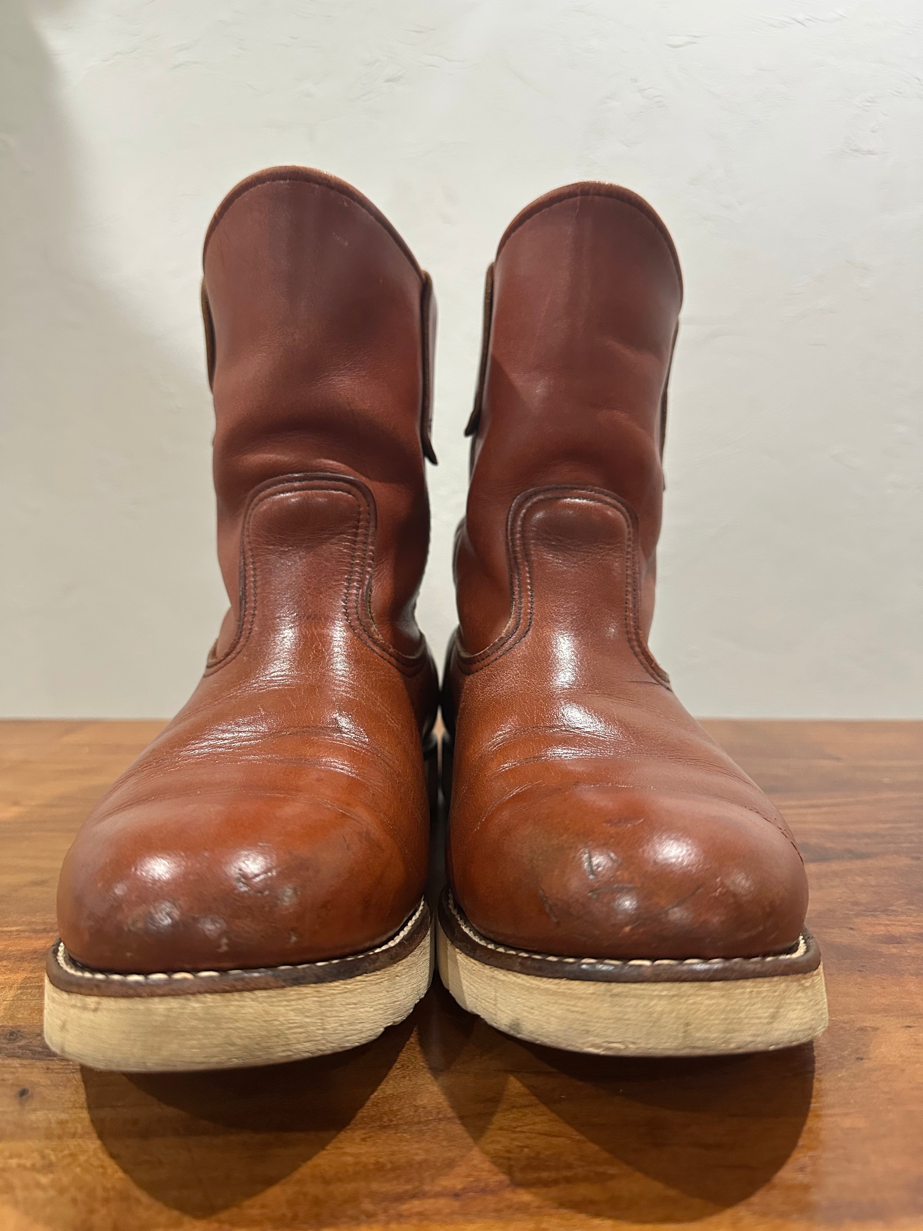 Red Wing (レッドウィング) 866 9-inch Pecos オロラセット (Oro-Russet) オロラセット (Oro-Russet) トラクショントレッド・ソール (Traction Tred Sole) used boots - toe_2 view