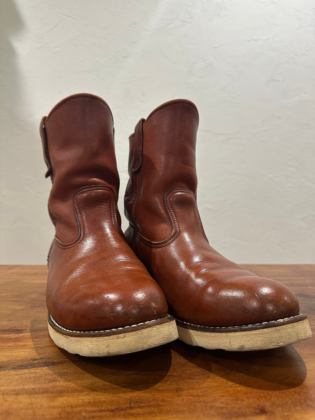 Red Wing (レッドウィング) 866 9-inch Pecos オロラセット (Oro-Russet) オロラセット (Oro-Russet) トラクショントレッド・ソール (Traction Tred Sole) used boots - toe_3 view
