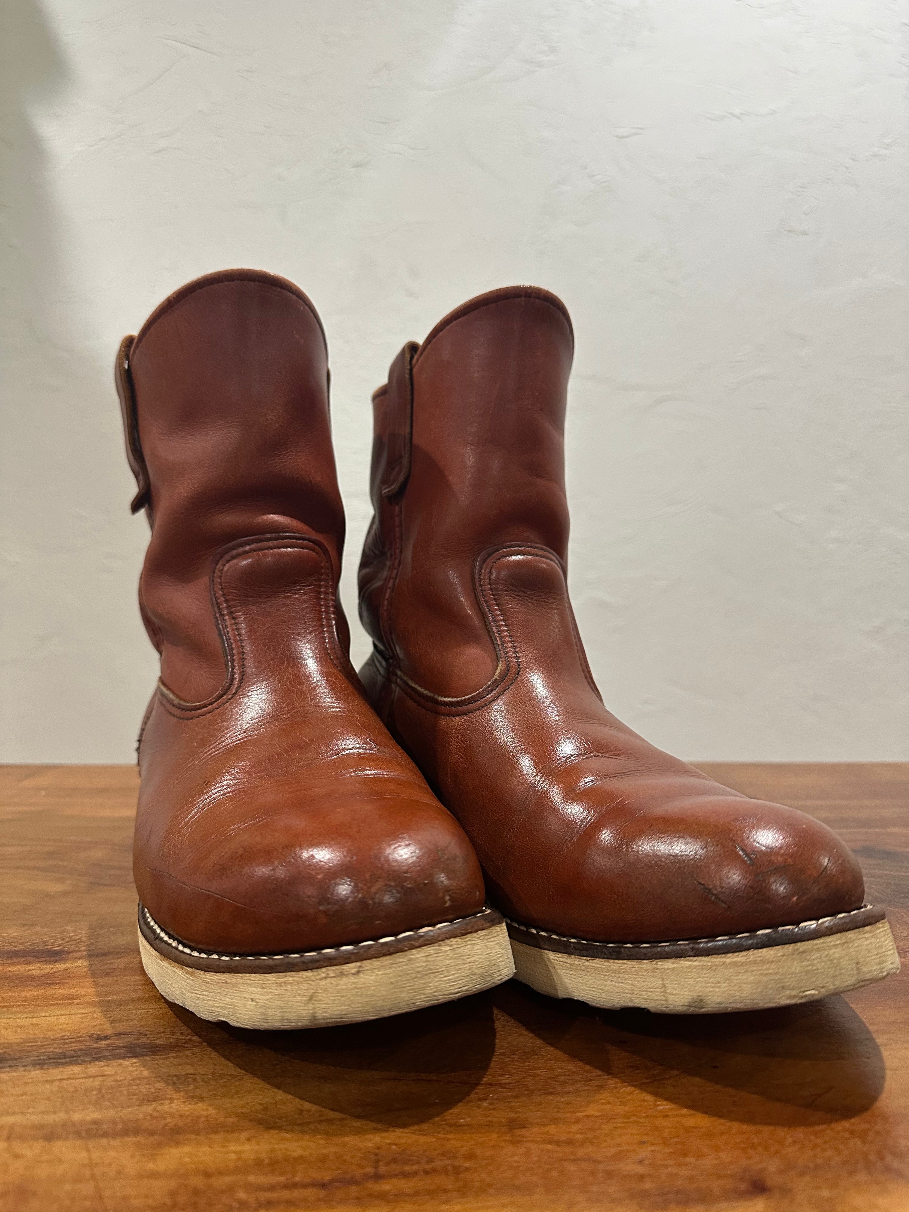 Red Wing (レッドウィング) 866 9-inch Pecos オロラセット (Oro-Russet) オロラセット (Oro-Russet) トラクショントレッド・ソール (Traction Tred Sole) used boots - toe_3 view