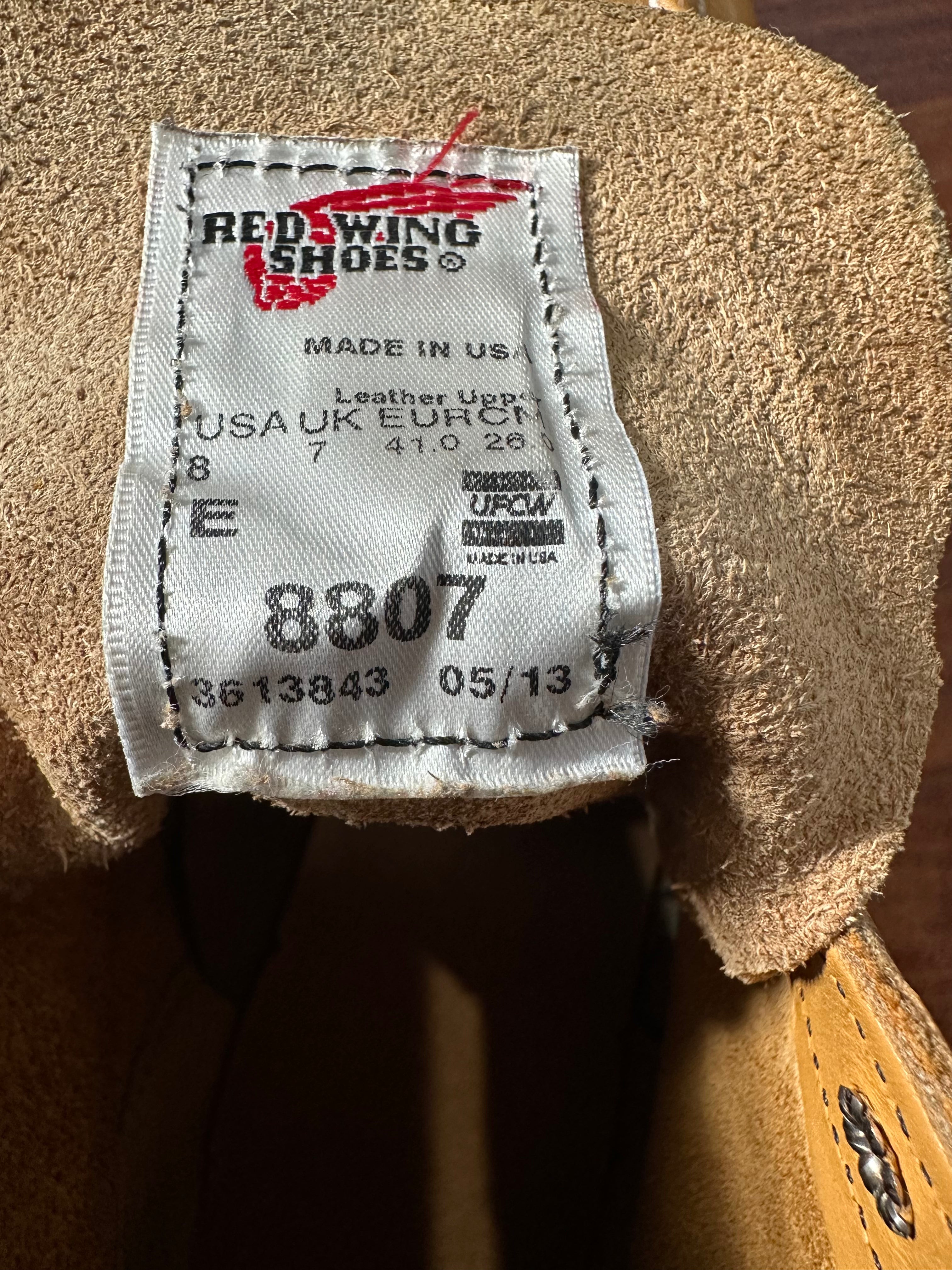 Red Wing (レッドウィング) 8807 SuperSole Moc 6-Inch メイズ (Maize) メイズ・マスタング (Maize Mustang) スーパーソール (SuperSole) used boots - tag_1 view