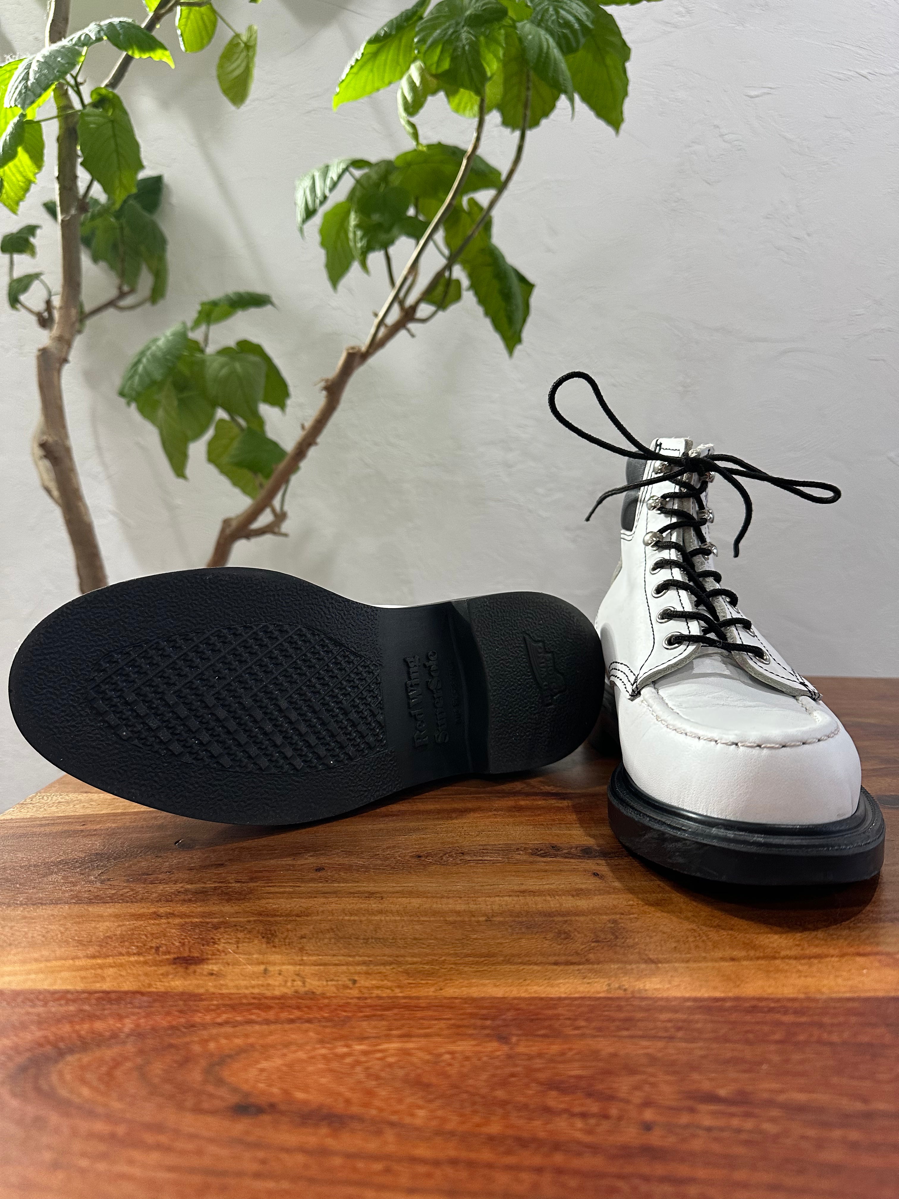 Red Wing (レッドウィング) 8808 SuperSole Moc 6-Inch ホワイト (White) ホワイト・レザー (White Leather) スーパーソール (SuperSole) used boots - fr_3 view