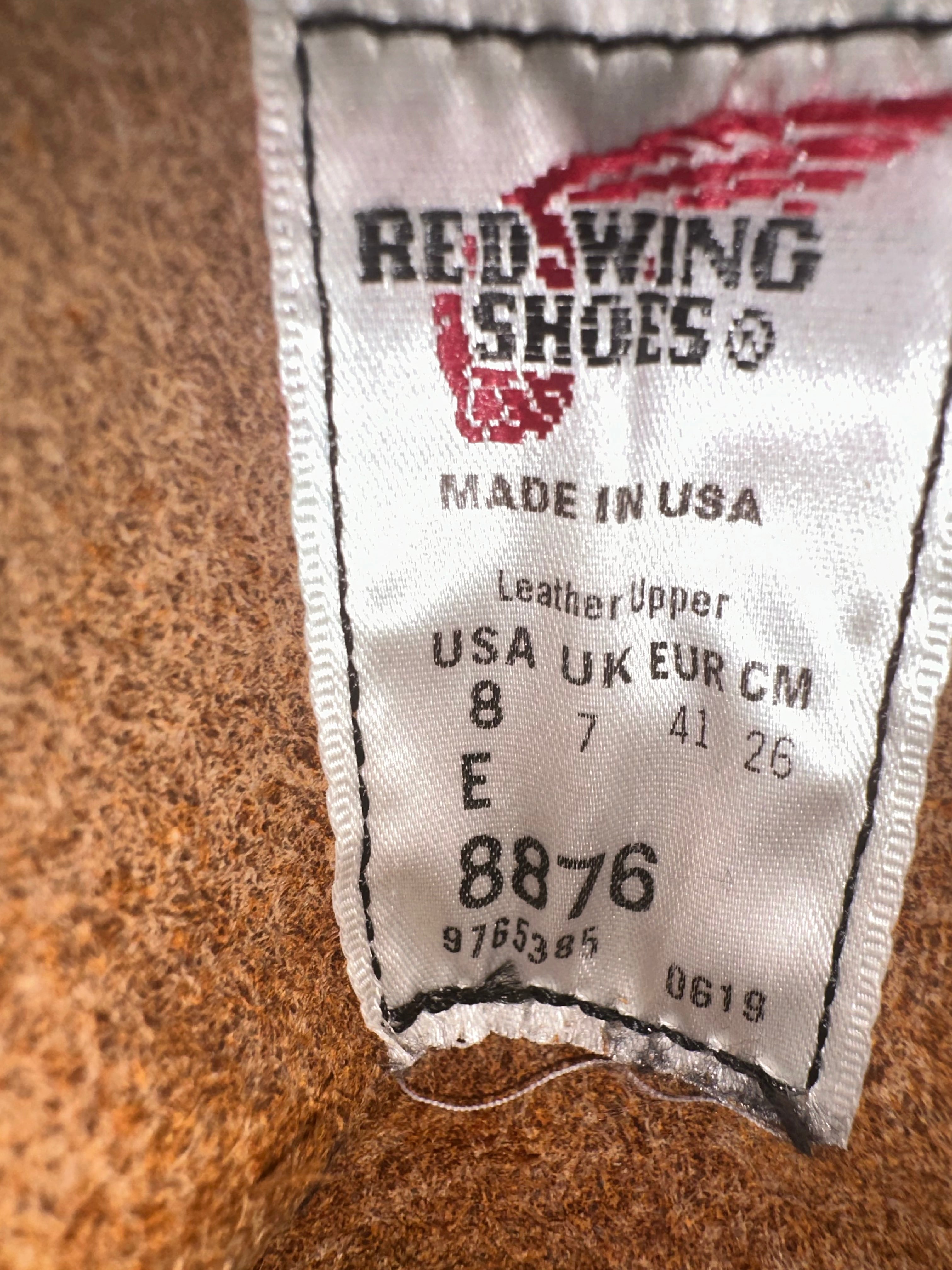 Red Wing (レッドウィング) 8876 Classic Moc 6-Inch ブラウン (Brown) カッパー・ラフアンドタフ (Copper Rough & Tough) トラクショントレッド・ソール (Traction Tred Sole) used boots - tag_1 view