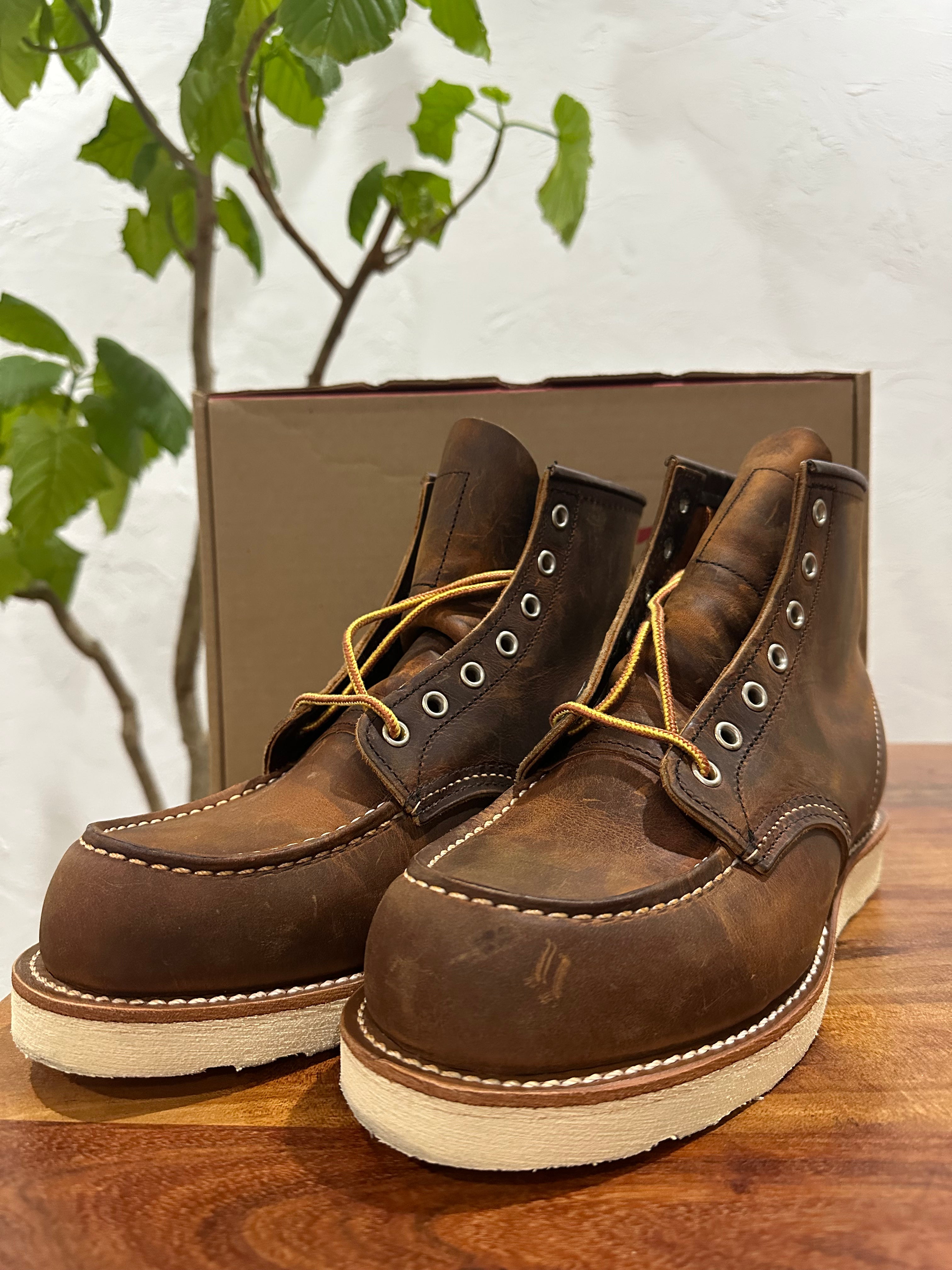 Red Wing (レッドウィング) 8876 Classic Moc 6-Inch ブラウン (Brown) カッパー・ラフアンドタフ (Copper Rough & Tough) トラクショントレッド・ソール (Traction Tred Sole) used boots - toe_3 view