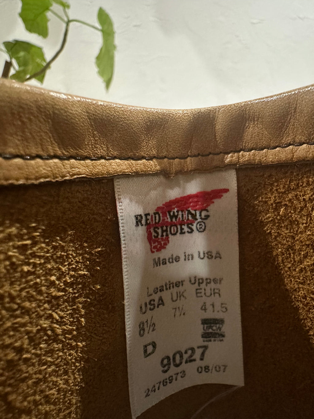 Red Wing (レッドウィング) 9027 Engineer Boot ドリフトウッド (Driftwood) ホーソーン・ドリフトウッド (Hawthorne Driftwood) トラクショントレッド・ソール (Traction Tred Sole) used boots - tag_1 view