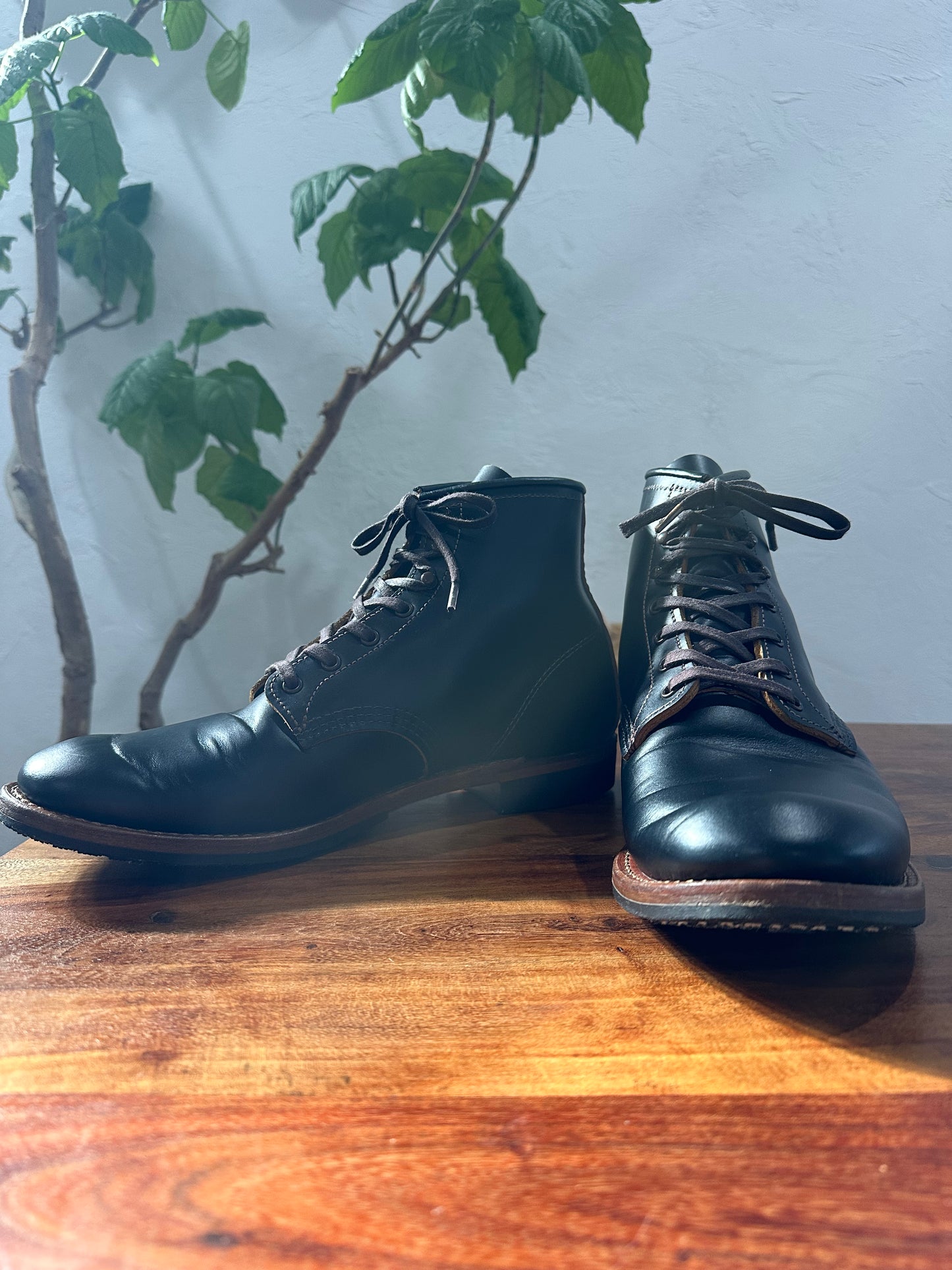 Red Wing (レッドウィング) 9060 Beckman Flatbox ブラック (Black) ブラック・クロンダイク (Black "Klondike") グロコード・メダリオンソール (Gro Cord Medallion Sole) used boots - fr_2 view