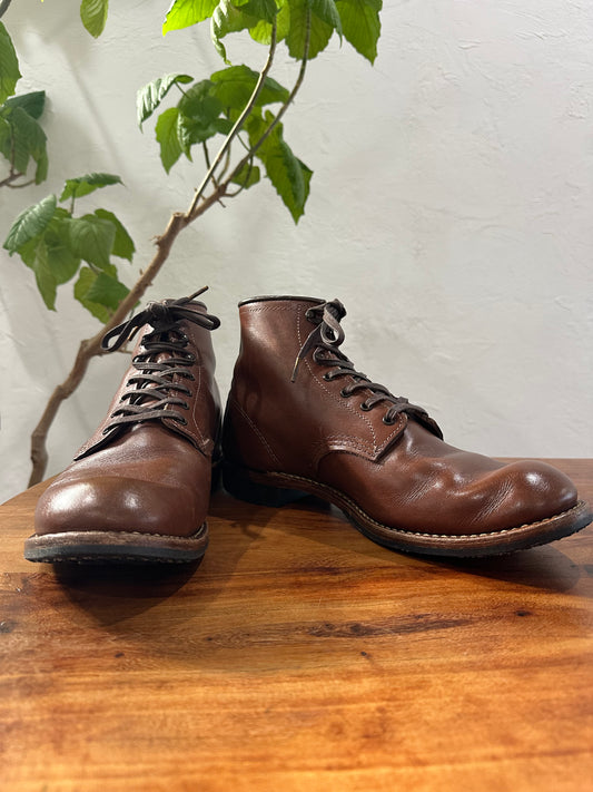 Red Wing (レッドウィング) 9063 Beckman "Flatbox" チーク (Teak) ティーク・フェザーストーン (Teak "Featherstone") グロコード・メダリオン (Gro Cord Medallion) used boots - fr_1 view