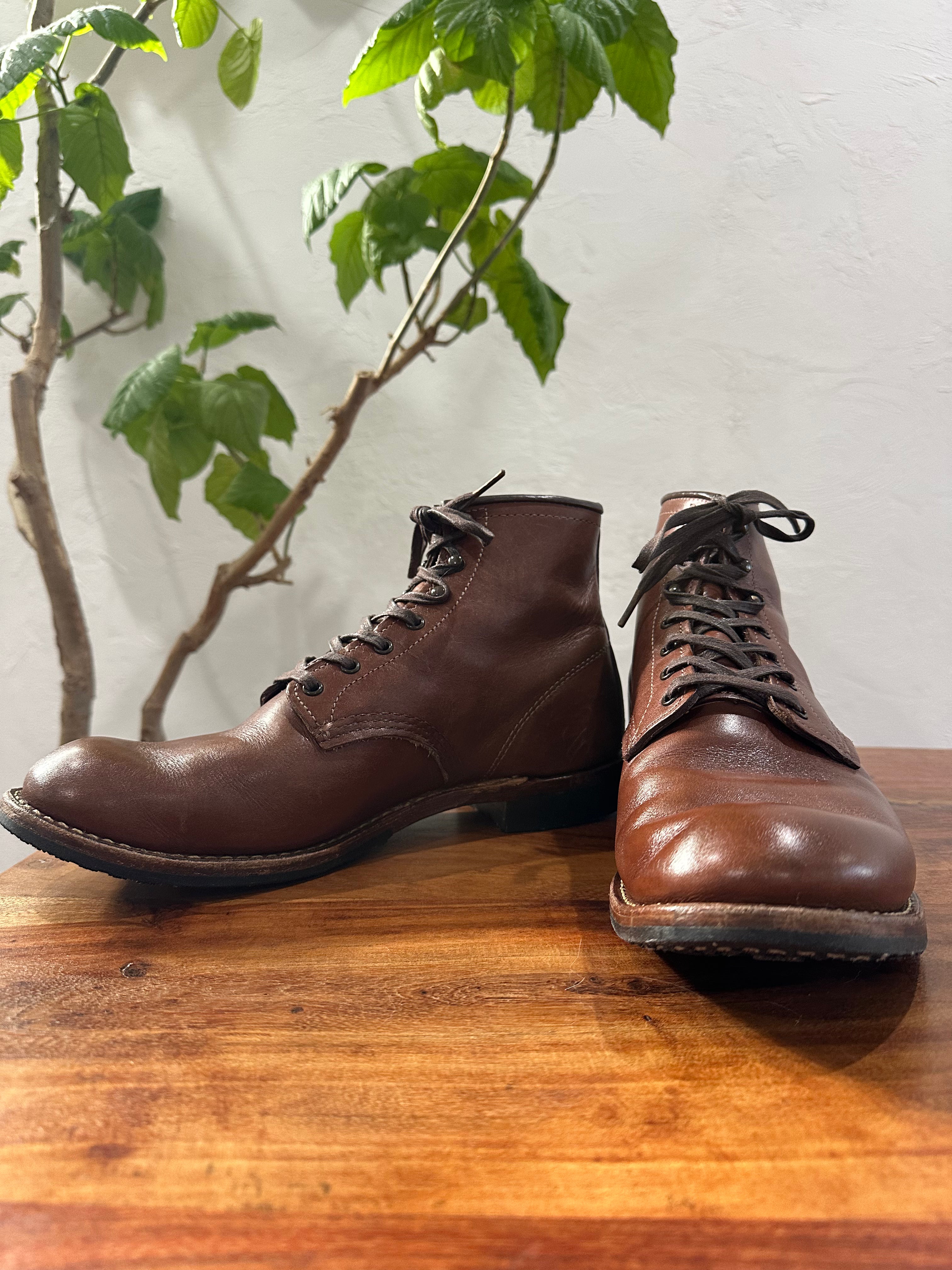 Red Wing (レッドウィング) 9063 Beckman "Flatbox" チーク (Teak) ティーク・フェザーストーン (Teak "Featherstone") グロコード・メダリオン (Gro Cord Medallion) used boots - fr_2 view