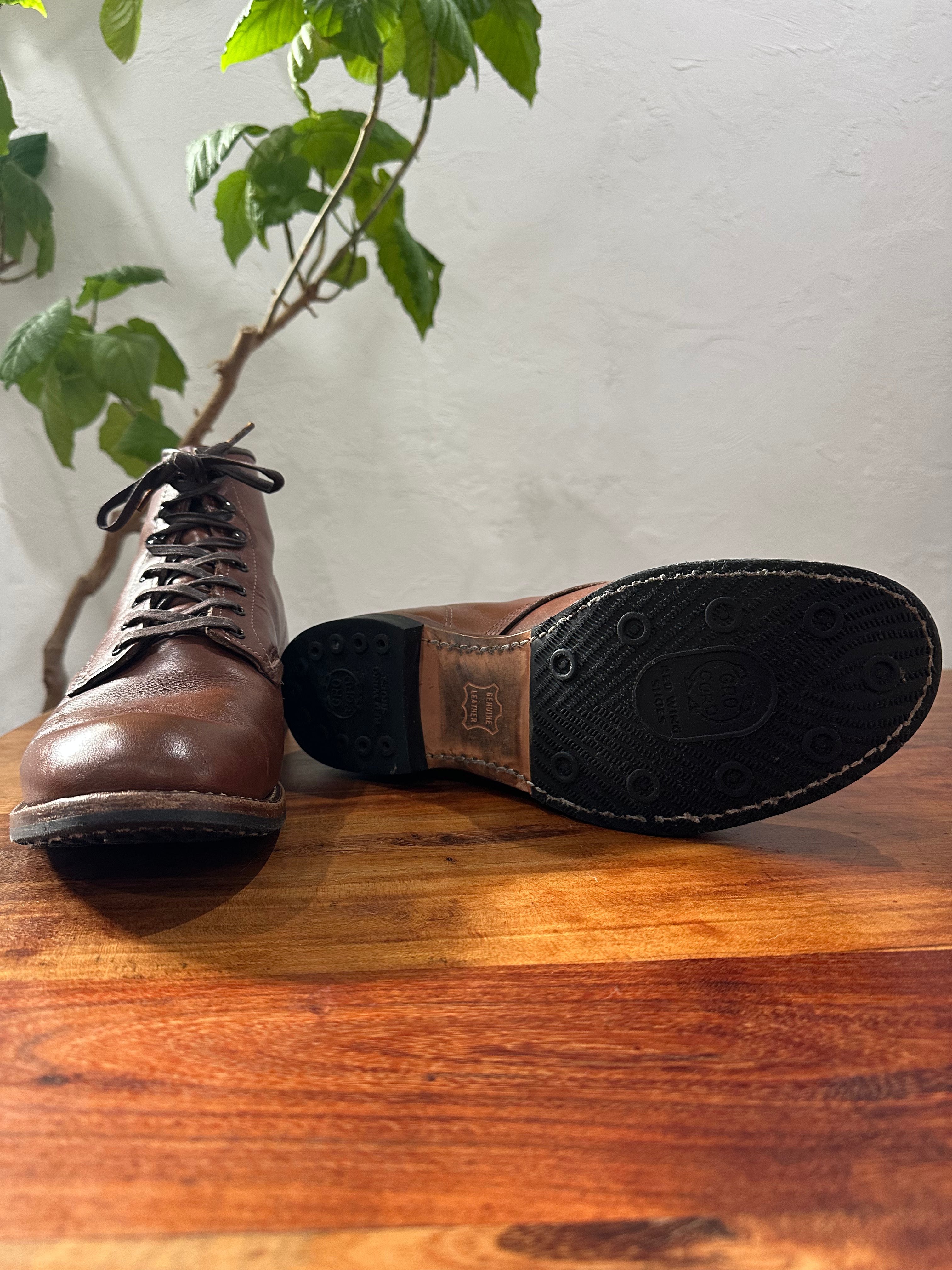 Red Wing (レッドウィング) 9063 Beckman "Flatbox" チーク (Teak) ティーク・フェザーストーン (Teak "Featherstone") グロコード・メダリオン (Gro Cord Medallion) used boots - fr_4 view