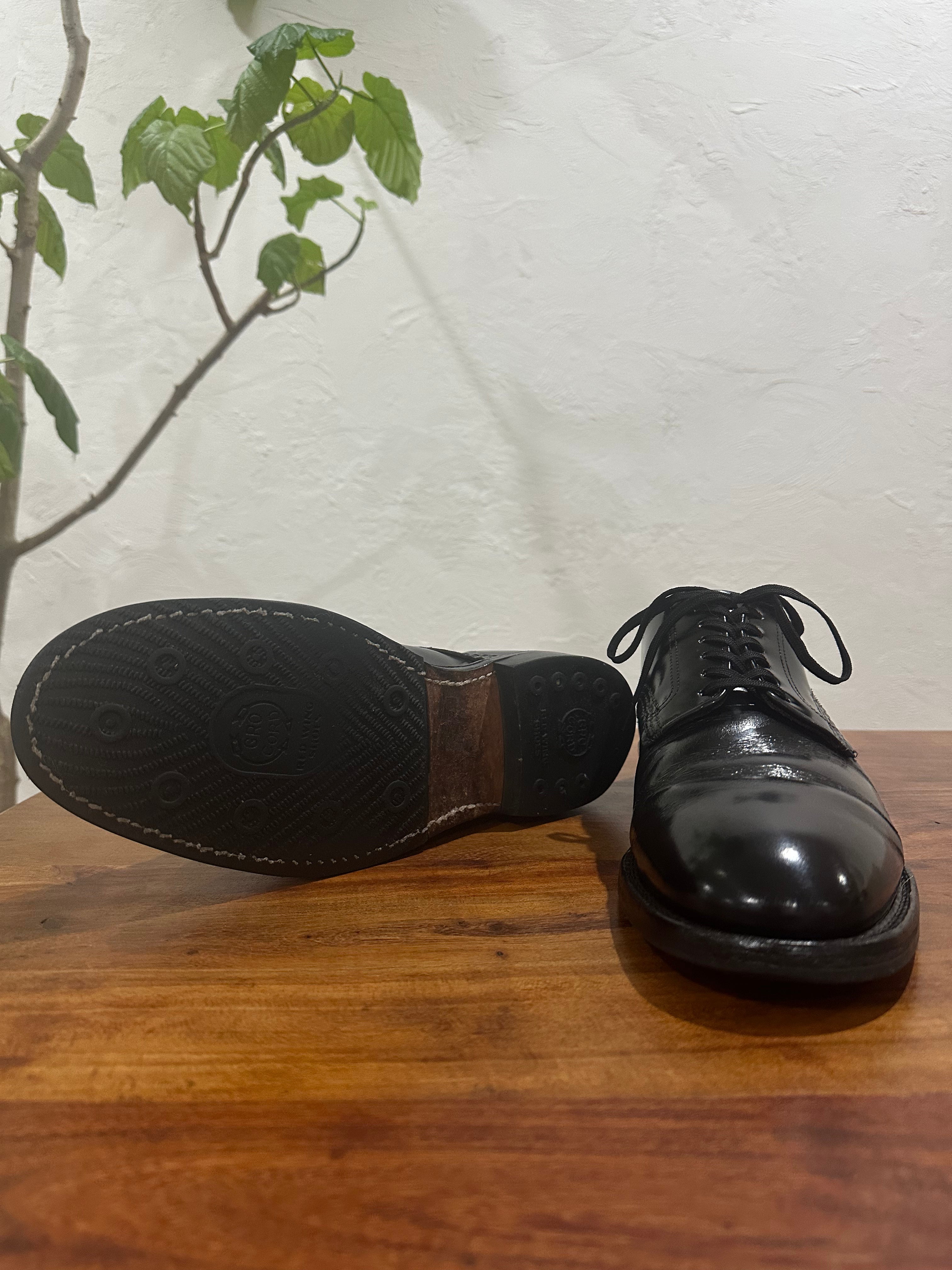 Red Wing (レッドウィング) 9087 Mil-1 Blucher Oxford ブラック (Black) ブラック・エスカイア (Black "Esquire") グロコード・メダリオン・ソール (Gro Cord Medallion Sole) used boots - fr_3 view
