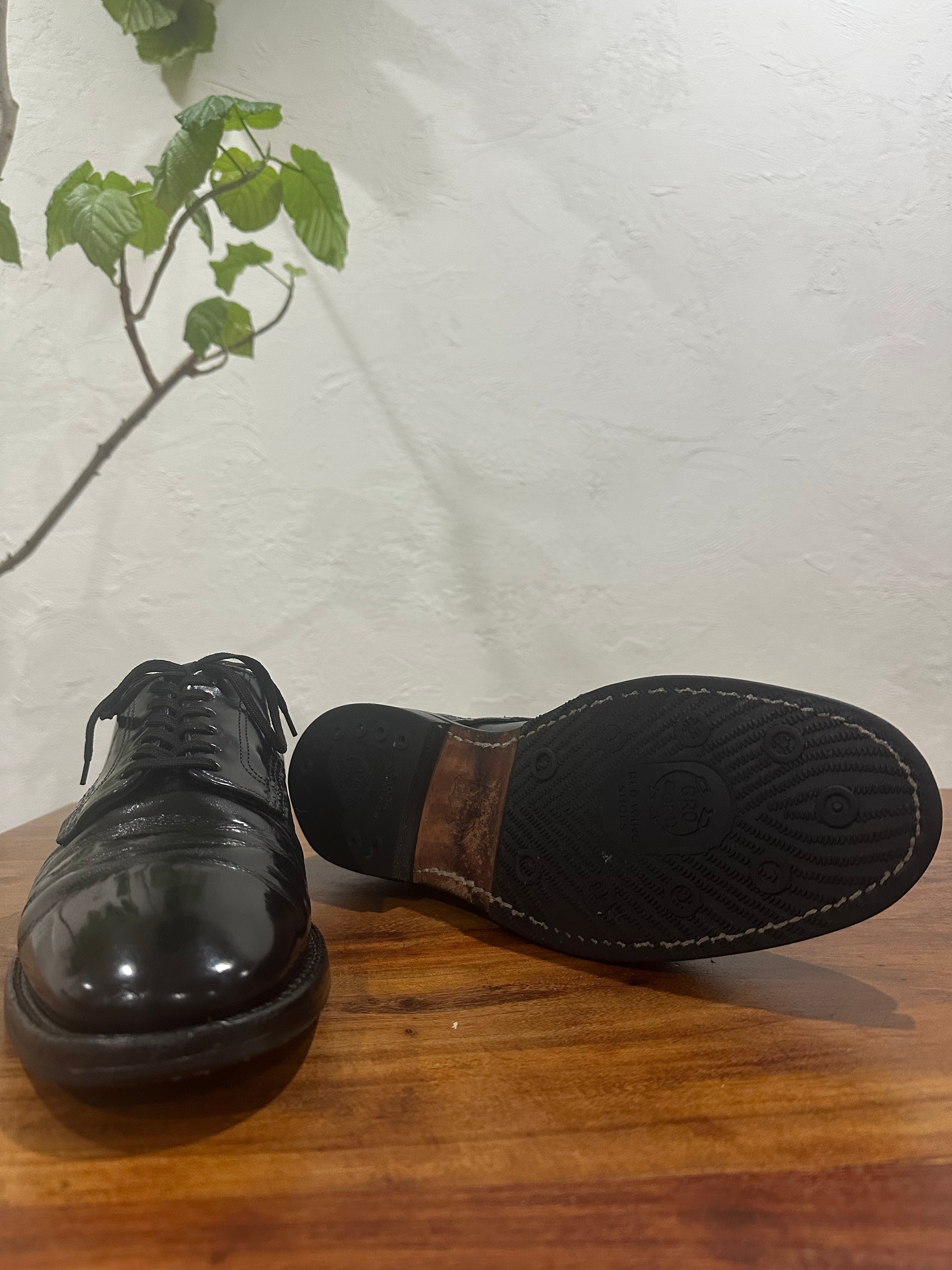 Red Wing (レッドウィング) 9087 Mil-1 Blucher Oxford ブラック (Black) ブラック・エスカイア (Black "Esquire") グロコード・メダリオン・ソール (Gro Cord Medallion Sole) used boots - fr_4 view