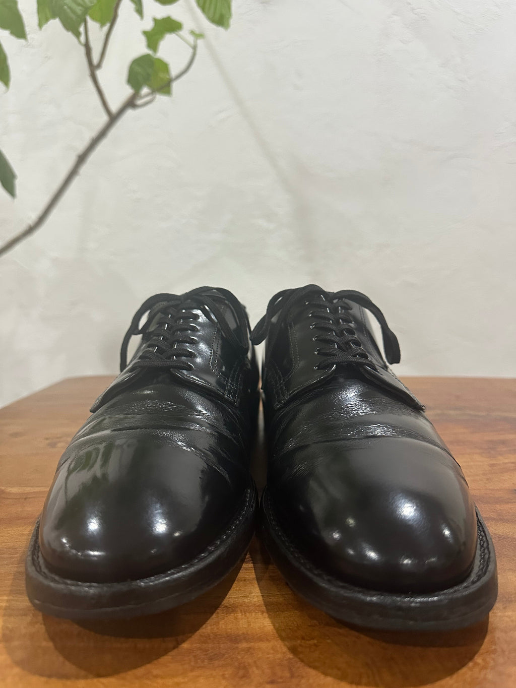 Red Wing (レッドウィング) 9087 Mil-1 Blucher Oxford ブラック (Black) ブラック・エスカイア (Black "Esquire") グロコード・メダリオン・ソール (Gro Cord Medallion Sole) used boots - toe_1 view