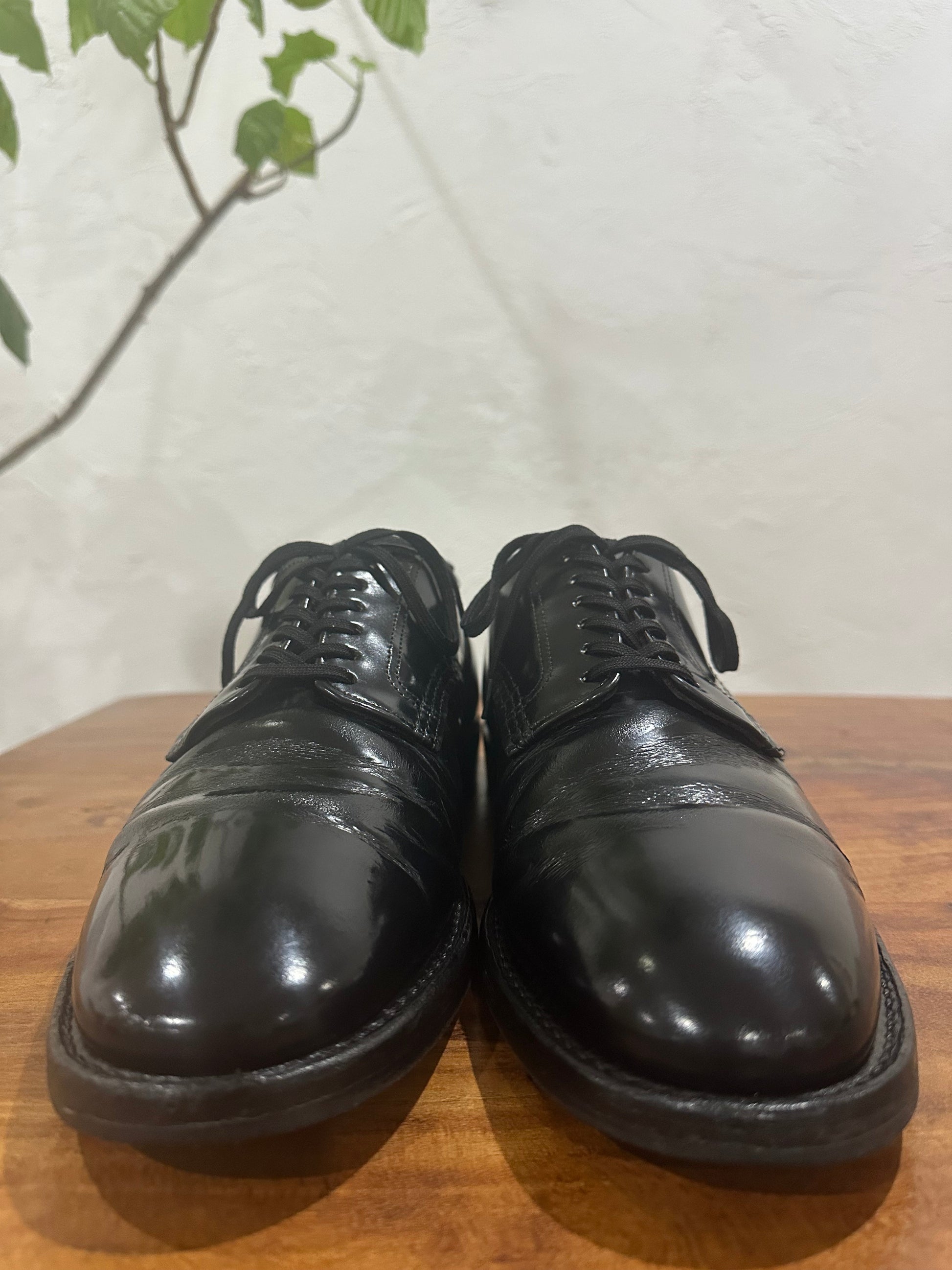 Red Wing (レッドウィング) 9087 Mil-1 Blucher Oxford ブラック (Black) ブラック・エスカイア (Black "Esquire") グロコード・メダリオン・ソール (Gro Cord Medallion Sole) used boots - toe_1 view