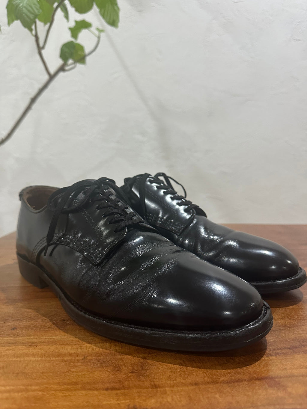 Red Wing (レッドウィング) 9087 Mil-1 Blucher Oxford ブラック (Black) ブラック・エスカイア (Black "Esquire") グロコード・メダリオン・ソール (Gro Cord Medallion Sole) used boots - toe_2 view