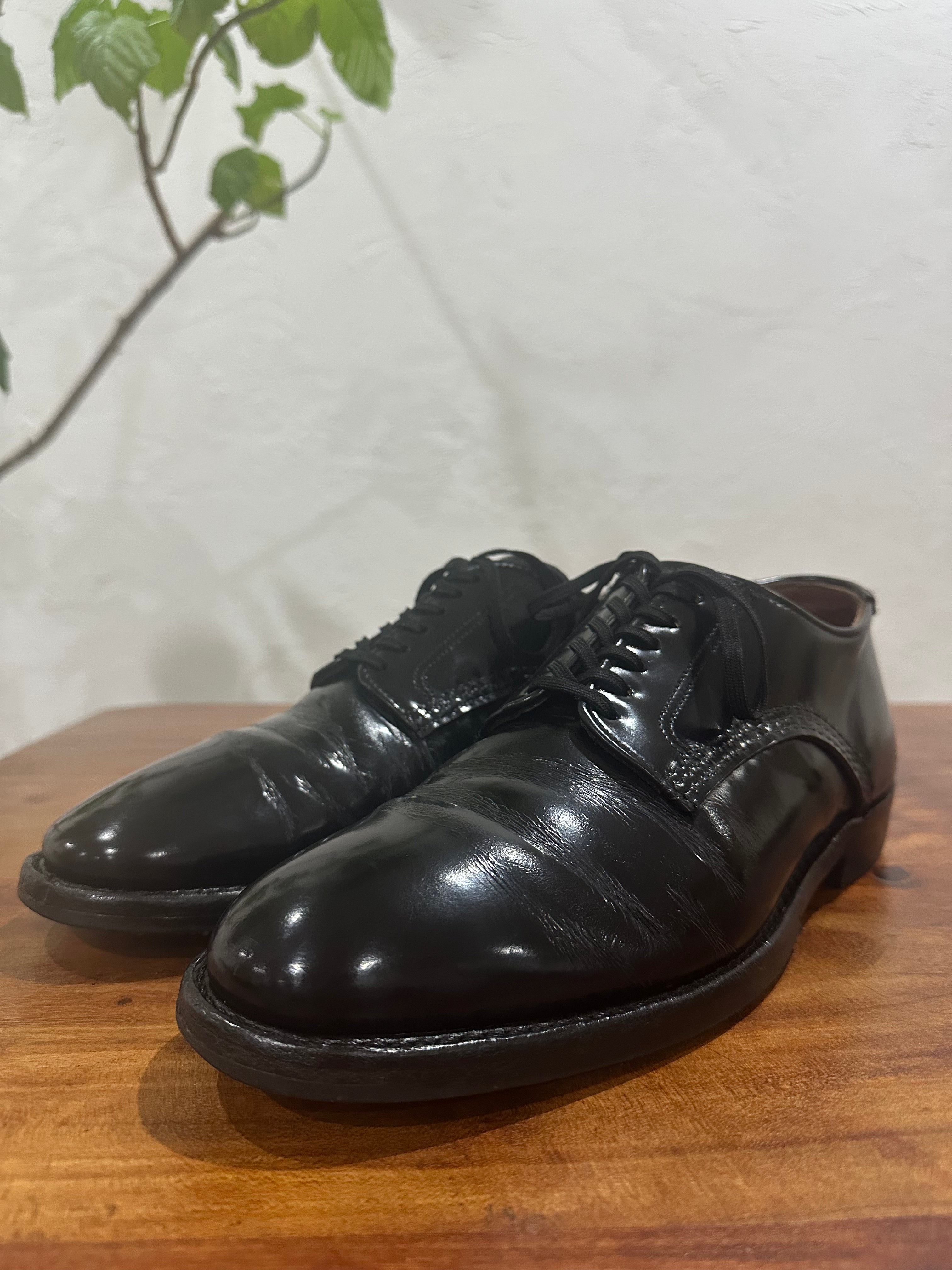 Red Wing (レッドウィング) 9087 Mil-1 Blucher Oxford ブラック (Black) ブラック・エスカイア (Black "Esquire") グロコード・メダリオン・ソール (Gro Cord Medallion Sole) used boots - toe_3 view