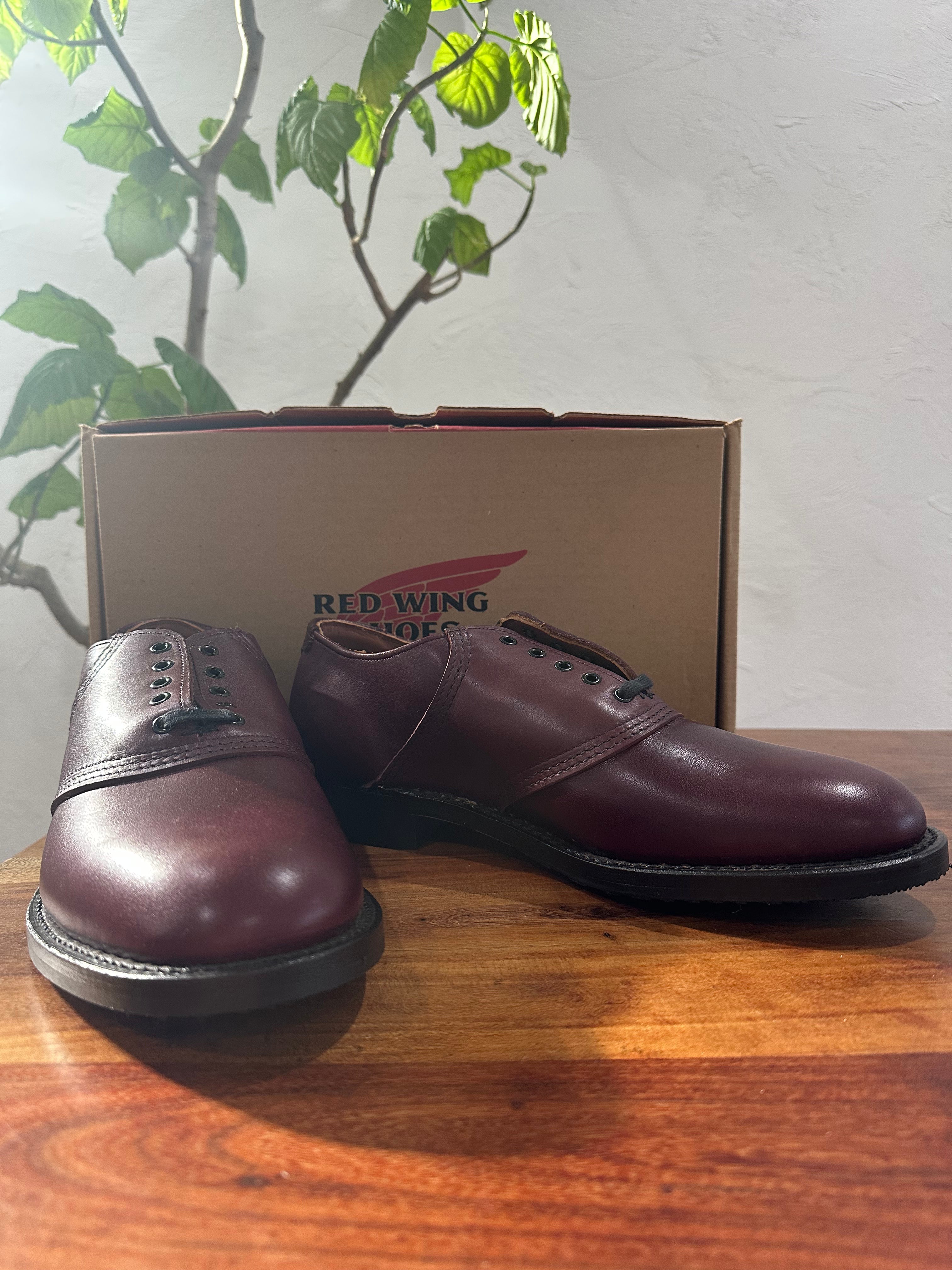 Red Wing (レッドウィング) 9088 Mil-1 Saddle Oxford ブラックチェリー ブラックチェリー・フェザーストーン (Black Cherry Featherstone) グロコード・オン・レザー (Gro Cord on Leather) used boots - fr_1 view