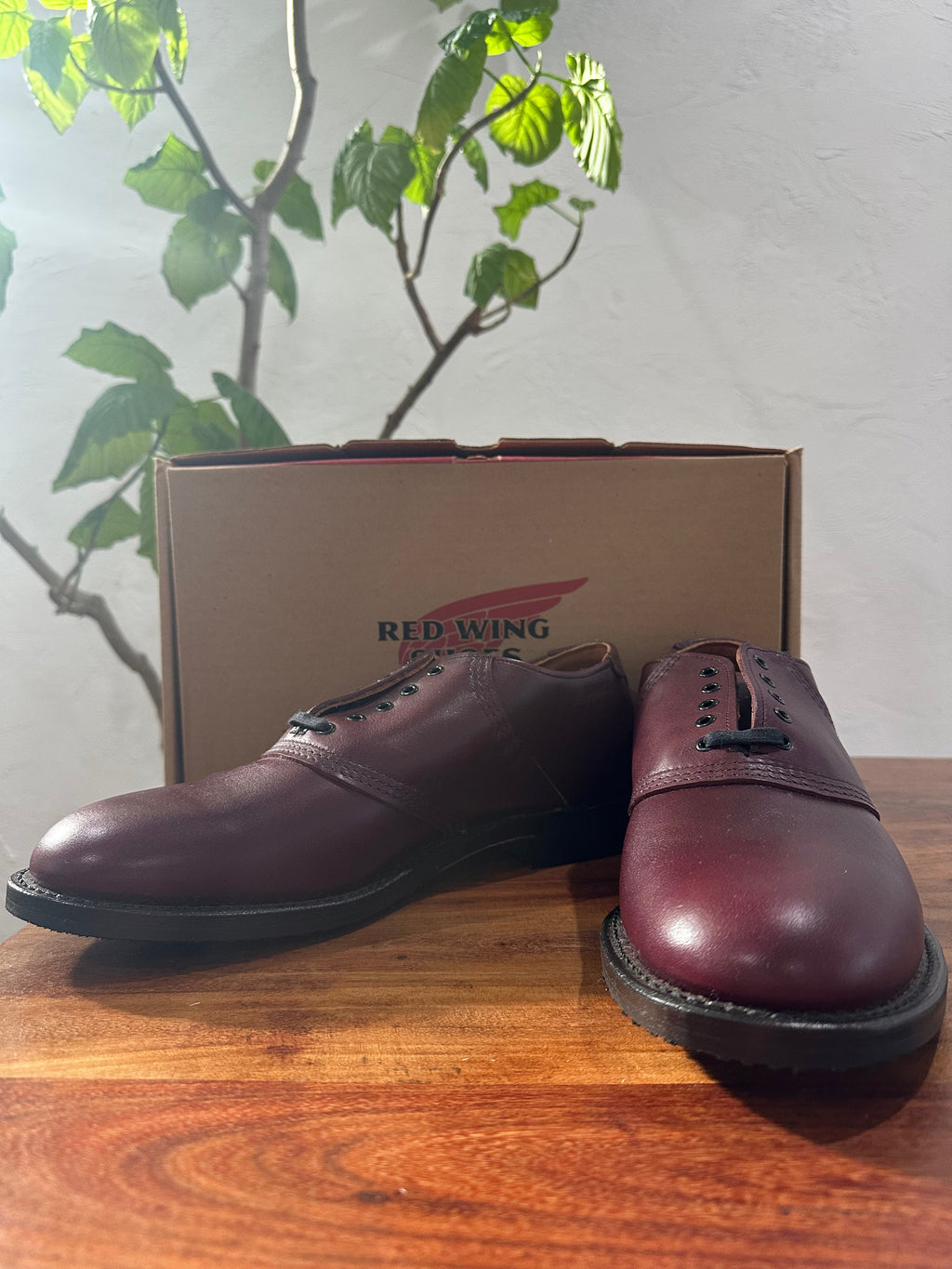 Red Wing (レッドウィング) 9088 Mil-1 Saddle Oxford ブラックチェリー ブラックチェリー・フェザーストーン (Black Cherry Featherstone) グロコード・オン・レザー (Gro Cord on Leather) used boots - fr_2 view