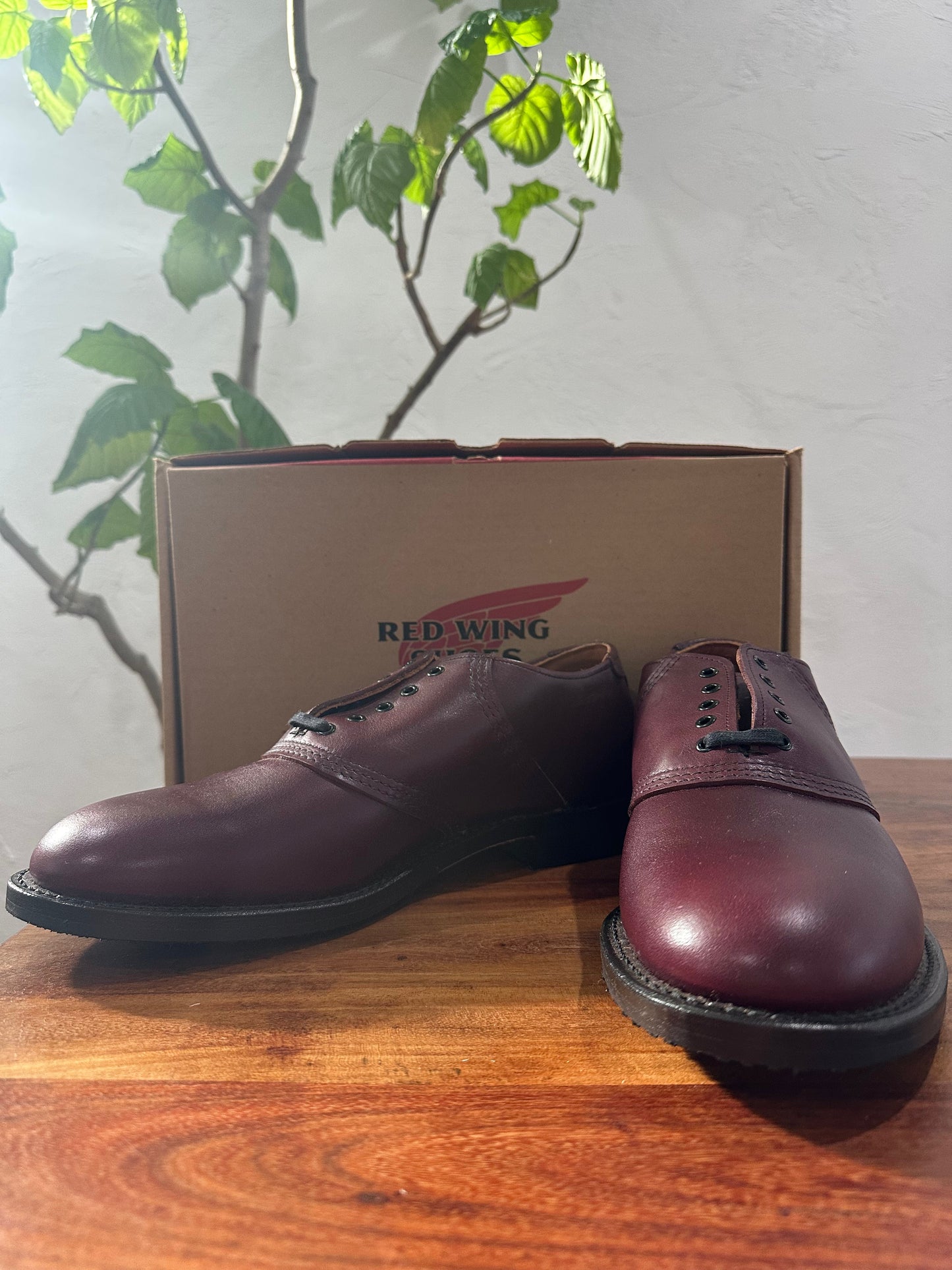 Red Wing (レッドウィング) 9088 Mil-1 Saddle Oxford ブラックチェリー ブラックチェリー・フェザーストーン (Black Cherry Featherstone) グロコード・オン・レザー (Gro Cord on Leather) used boots - fr_2 view