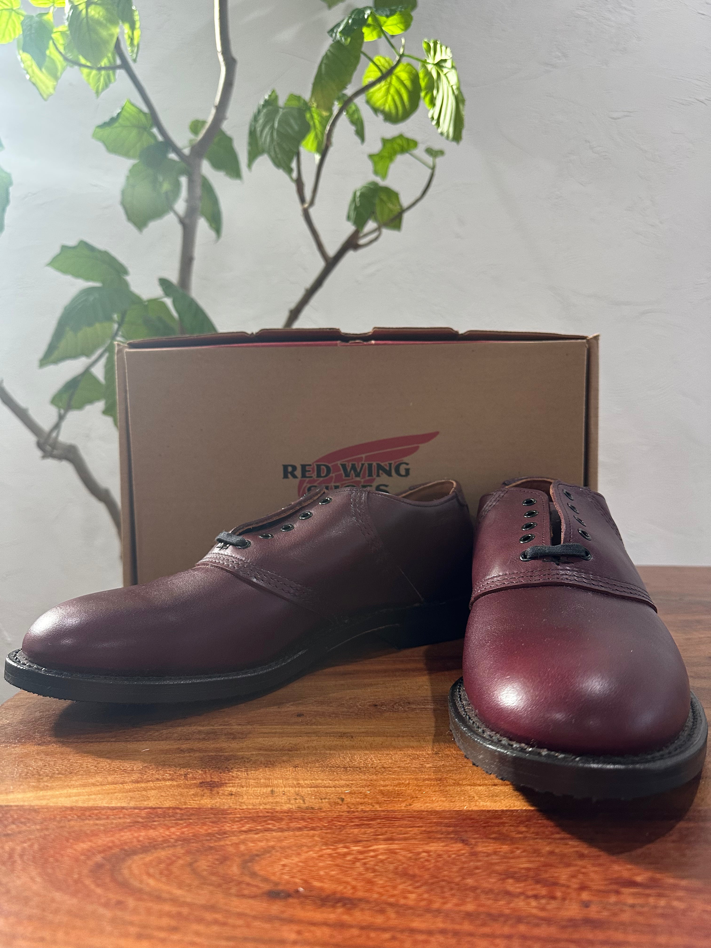 Red Wing (レッドウィング) 9088 Mil-1 Saddle Oxford ブラックチェリー ブラックチェリー・フェザーストーン (Black Cherry Featherstone) グロコード・オン・レザー (Gro Cord on Leather) used boots - fr_2 view