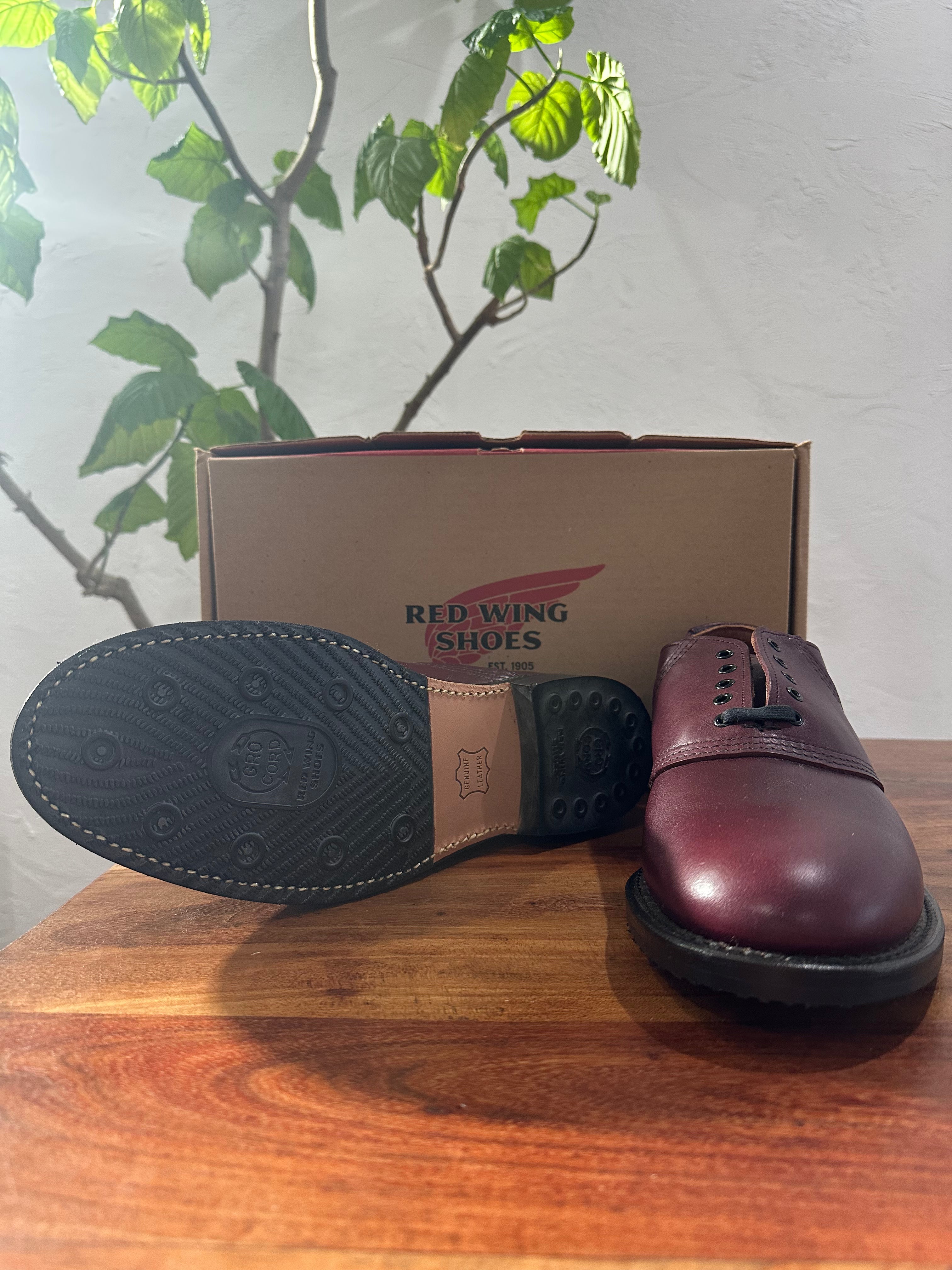 Red Wing (レッドウィング) 9088 Mil-1 Saddle Oxford ブラックチェリー ブラックチェリー・フェザーストーン (Black Cherry Featherstone) グロコード・オン・レザー (Gro Cord on Leather) used boots - fr_3 view