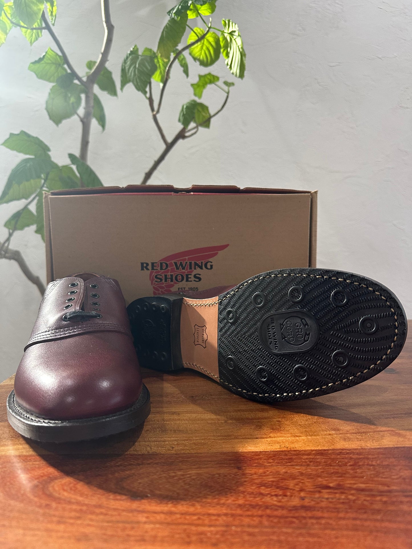 Red Wing (レッドウィング) 9088 Mil-1 Saddle Oxford ブラックチェリー ブラックチェリー・フェザーストーン (Black Cherry Featherstone) グロコード・オン・レザー (Gro Cord on Leather) used boots - fr_4 view
