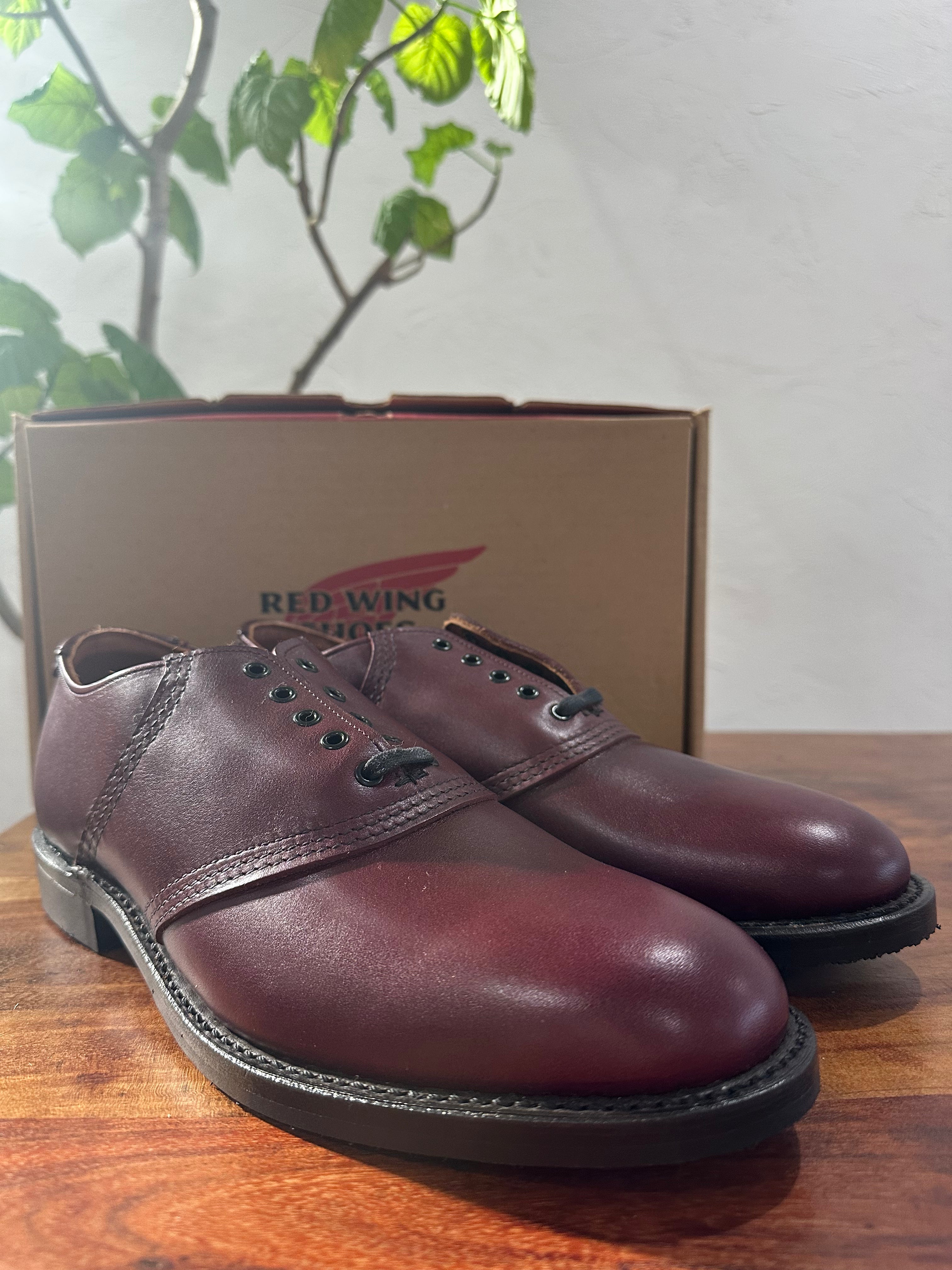 Red Wing (レッドウィング) 9088 Mil-1 Saddle Oxford ブラックチェリー ブラックチェリー・フェザーストーン (Black Cherry Featherstone) グロコード・オン・レザー (Gro Cord on Leather) used boots - toe_2 view
