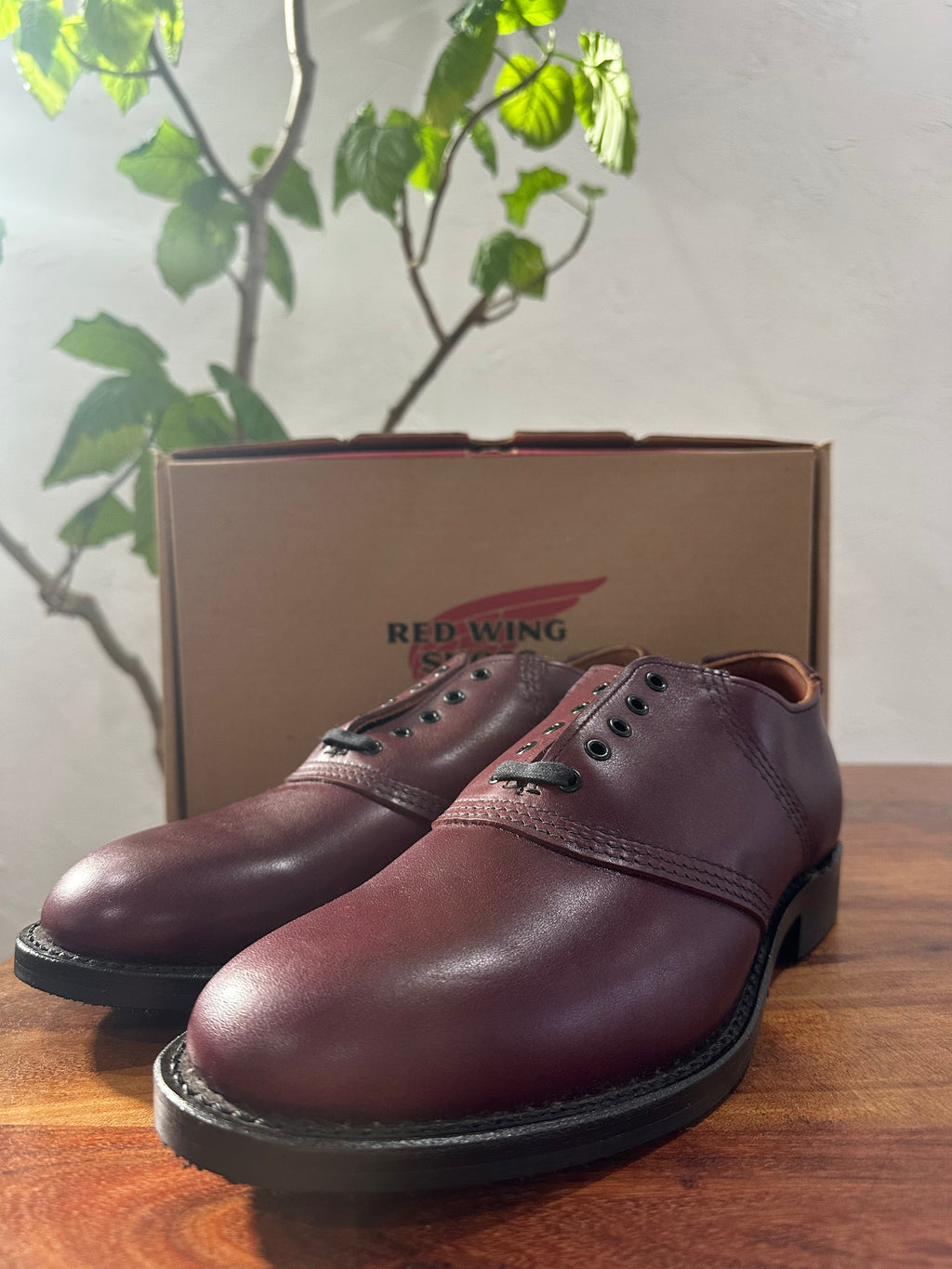 Red Wing (レッドウィング) 9088 Mil-1 Saddle Oxford ブラックチェリー ブラックチェリー・フェザーストーン (Black Cherry Featherstone) グロコード・オン・レザー (Gro Cord on Leather) used boots - toe_3 view