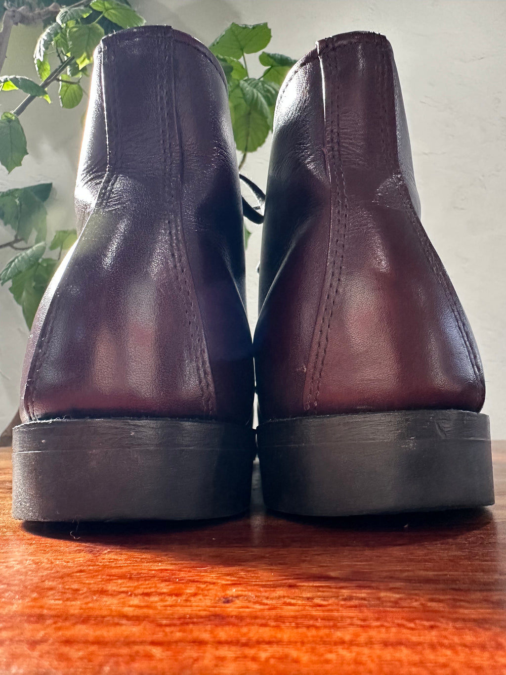 Red Wing (レッドウィング) 9091 Girard Boot ブラックチェリー (Black Cherry) ブラックチェリー・フェザーストーン (Black Cherry "Featherstone") グロコード・メダリオン (Gro-Cord Medallion) used boots - heal_1 view