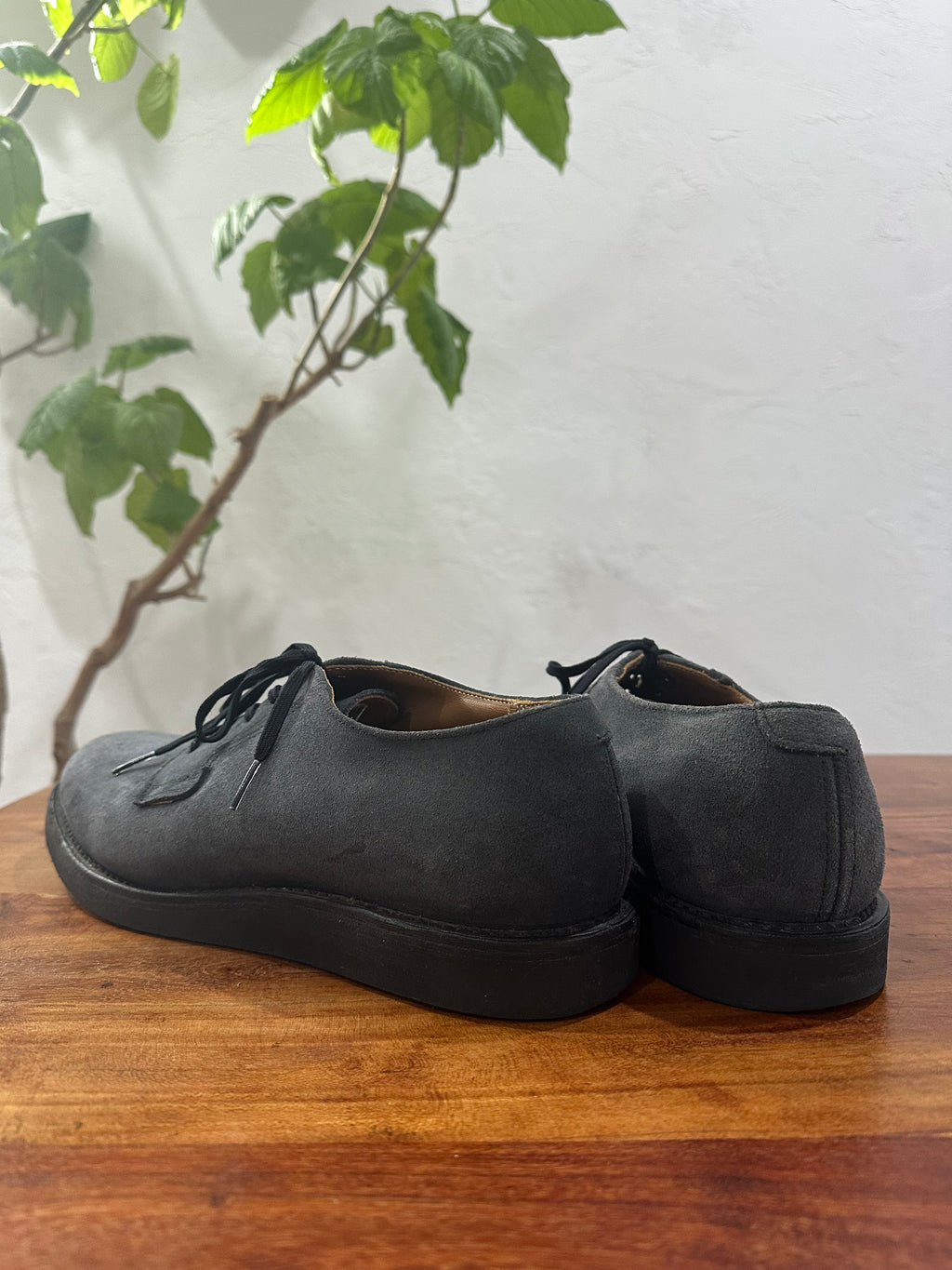 Red Wing (レッドウィング) 9110 Postman Oxford ネイビー (Navy) スエード (Suede) (ネイビー・ラフアウト) クッションクレープソール (Cushion Crepe Sole) used boots - back_1 view