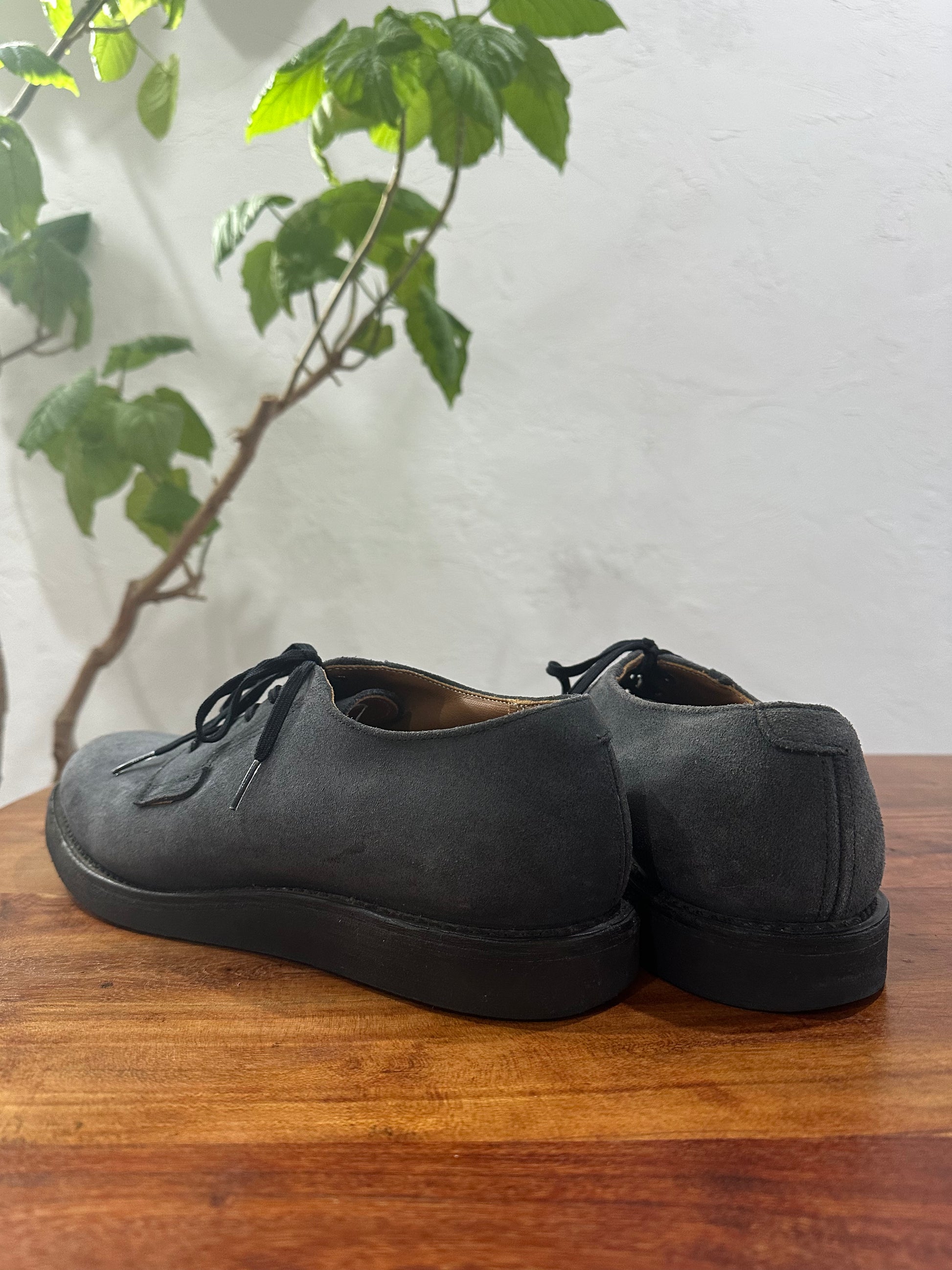 Red Wing (レッドウィング) 9110 Postman Oxford ネイビー (Navy) スエード (Suede) (ネイビー・ラフアウト) クッションクレープソール (Cushion Crepe Sole) used boots - back_1 view