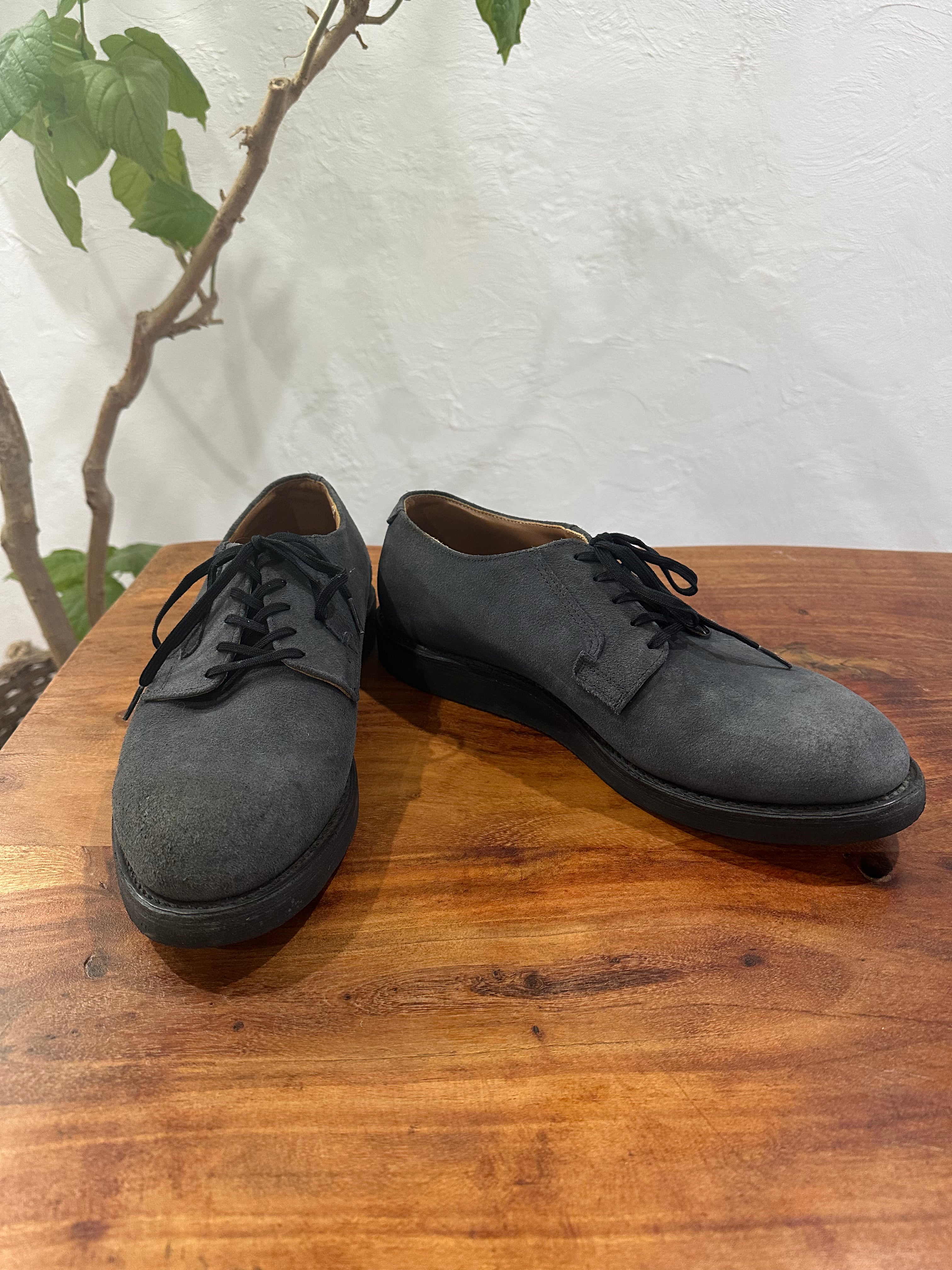 Red Wing (レッドウィング) 9110 Postman Oxford ネイビー (Navy) スエード (Suede) (ネイビー・ラフアウト) クッションクレープソール (Cushion Crepe Sole) used boots - fr_1 view