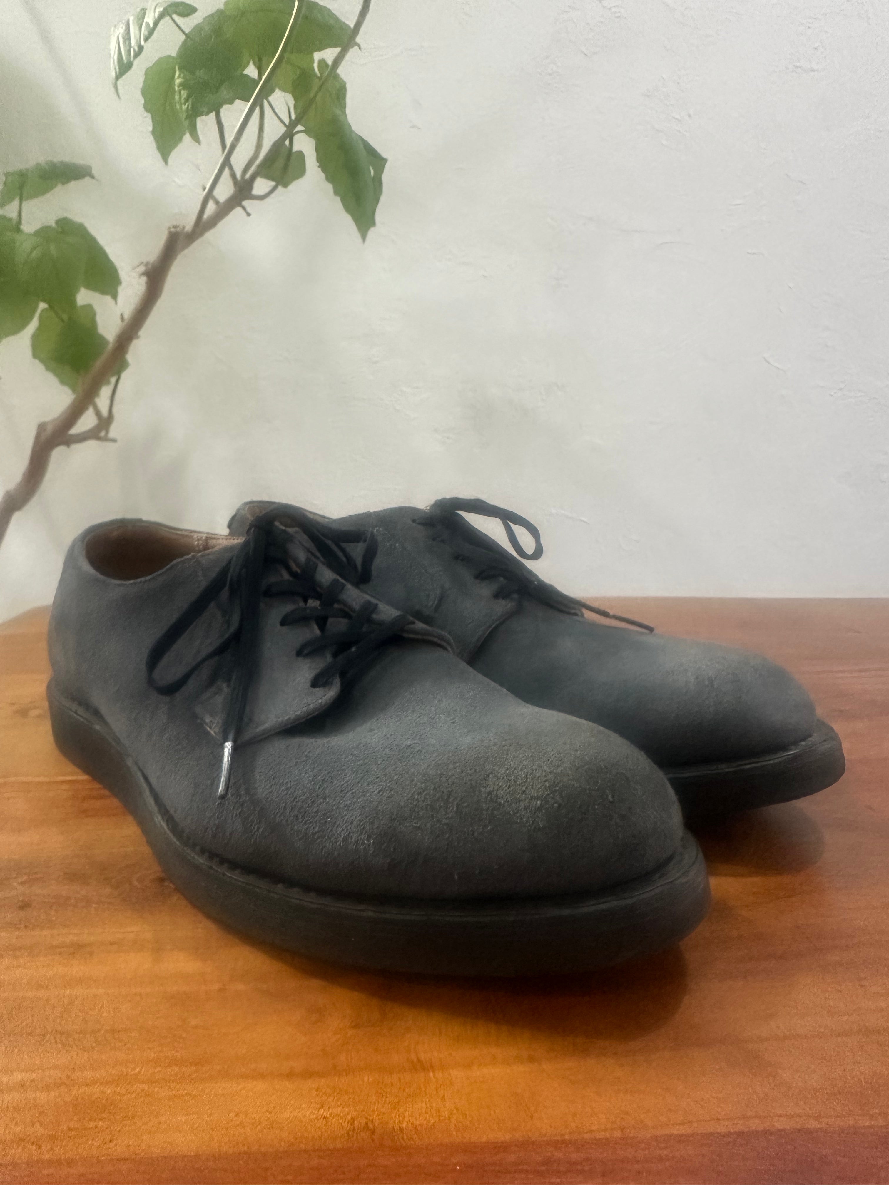 Red Wing (レッドウィング) 9110 Postman Oxford ネイビー (Navy) スエード (Suede) (ネイビー・ラフアウト) クッションクレープソール (Cushion Crepe Sole) used boots - toe_2 view
