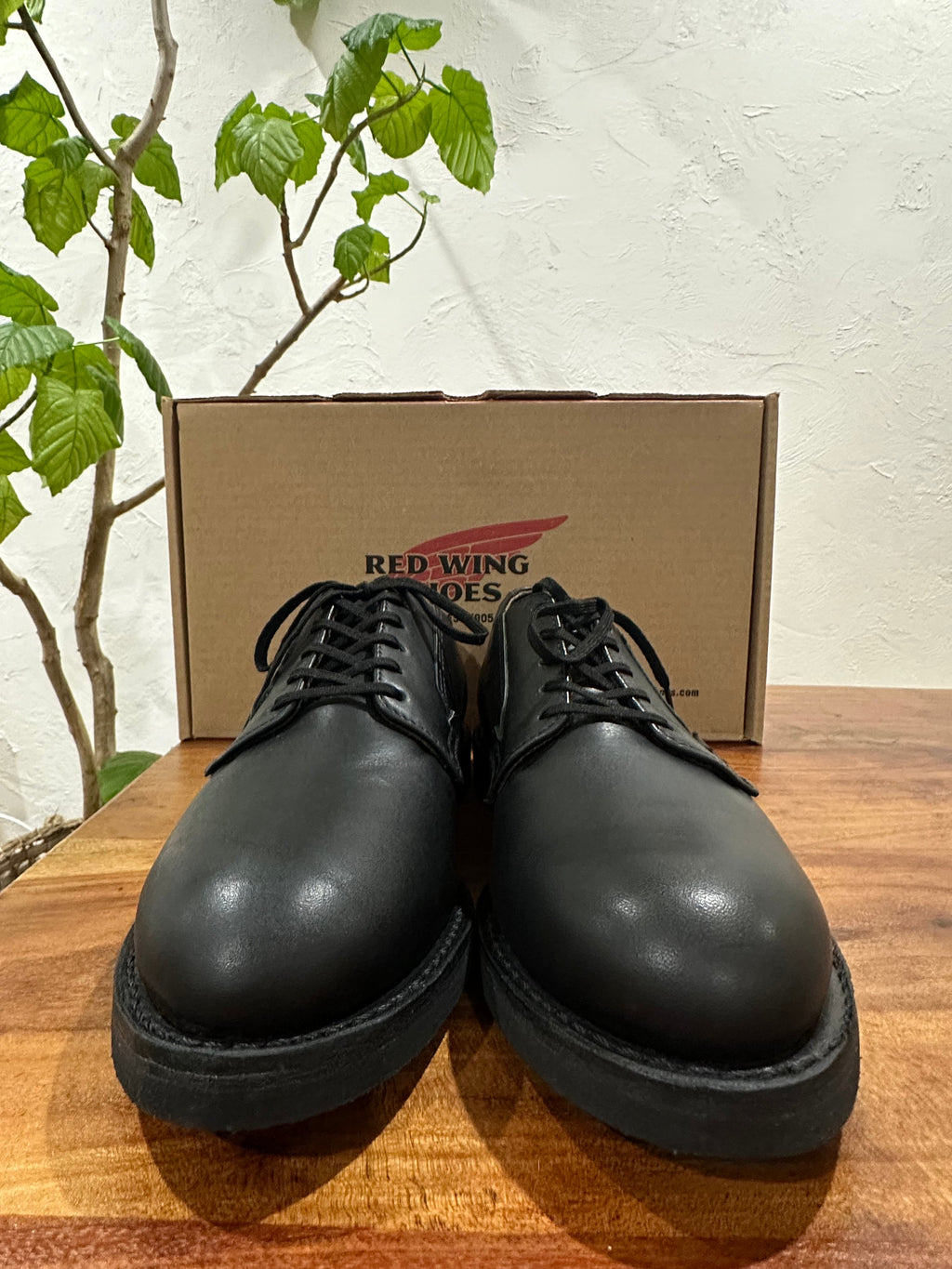 Red Wing (レッドウィング) 9183 Postman Oxford GORE-TEX ブラック (Black) ブラック・ユーコン (Black "Yukon") ブラック・クッションクレープソール (Black Cushion Crepe) used boots - toe_1 view