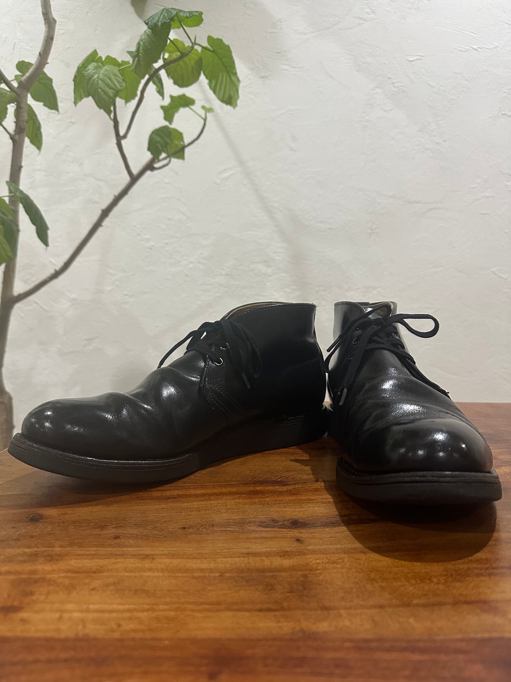 Red Wing (レッドウィング) 9196 Postman Chukka ブラック (Black) ブラック・シャパラル (Black Chaparral) クッションクレープソール (Cushion Crepe Sole) used boots - fr_2 view