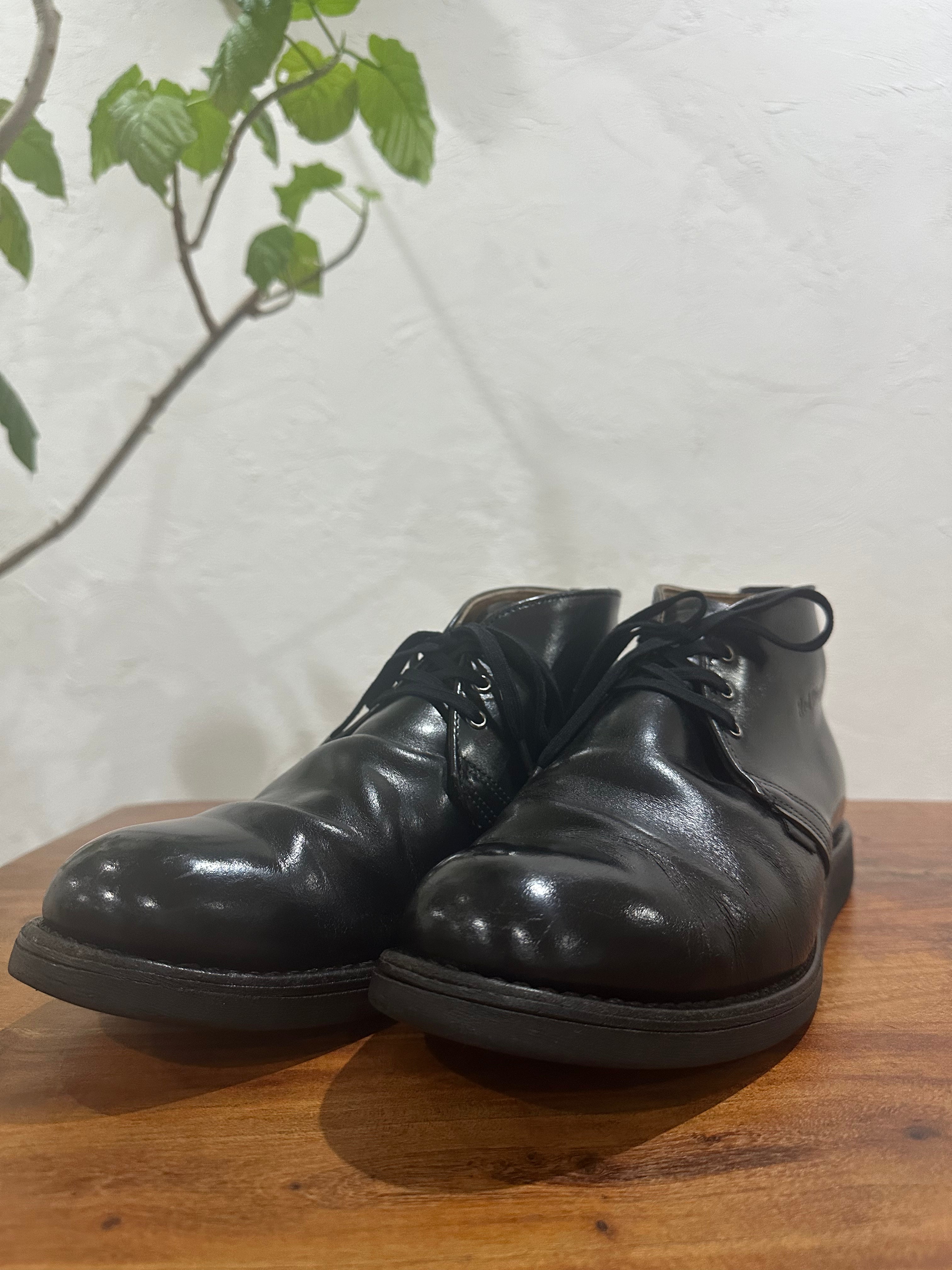 Red Wing (レッドウィング) 9196 Postman Chukka ブラック (Black) ブラック・シャパラル (Black Chaparral) クッションクレープソール (Cushion Crepe Sole) used boots - toe_3 view