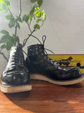 Red Wing (レッドウィング) 9874 Irish Setter 6" Moc Toe ブラック (Black) ブラック「クロンダイク」(Black "Klondike") 茶芯レザー トラクション・トレッド (Traction Tred) ホワイト used boots - fr_1 view