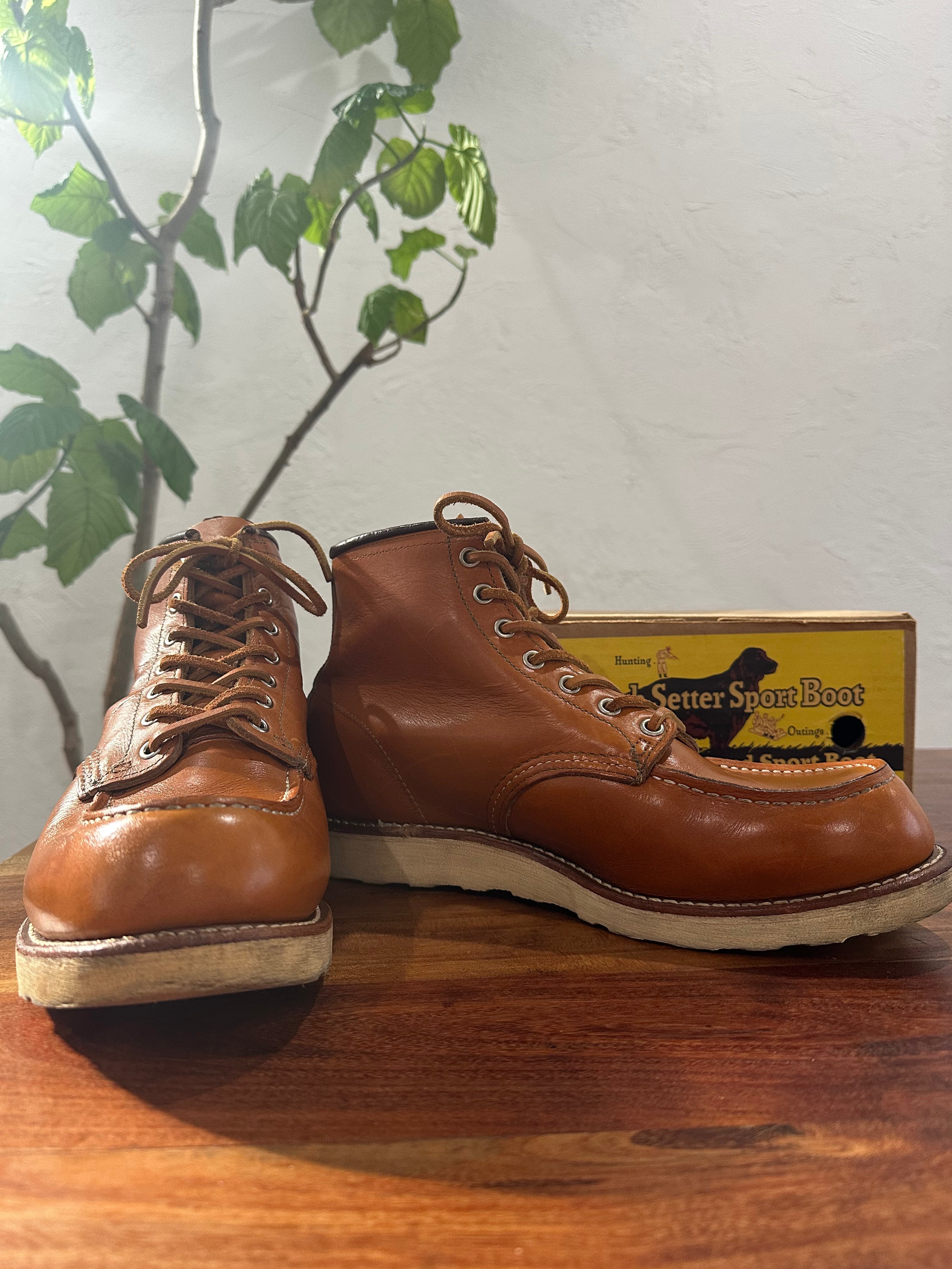 Red Wing (レッドウィング) 9875 Classic Moc 6-Inch ゴールドラセット (Gold Russet) ゴールドラセット・セコイア (Gold Russet Sequoia) トラクショントレッド・ソール (Traction Tred Sole) used boots - fr_1 view