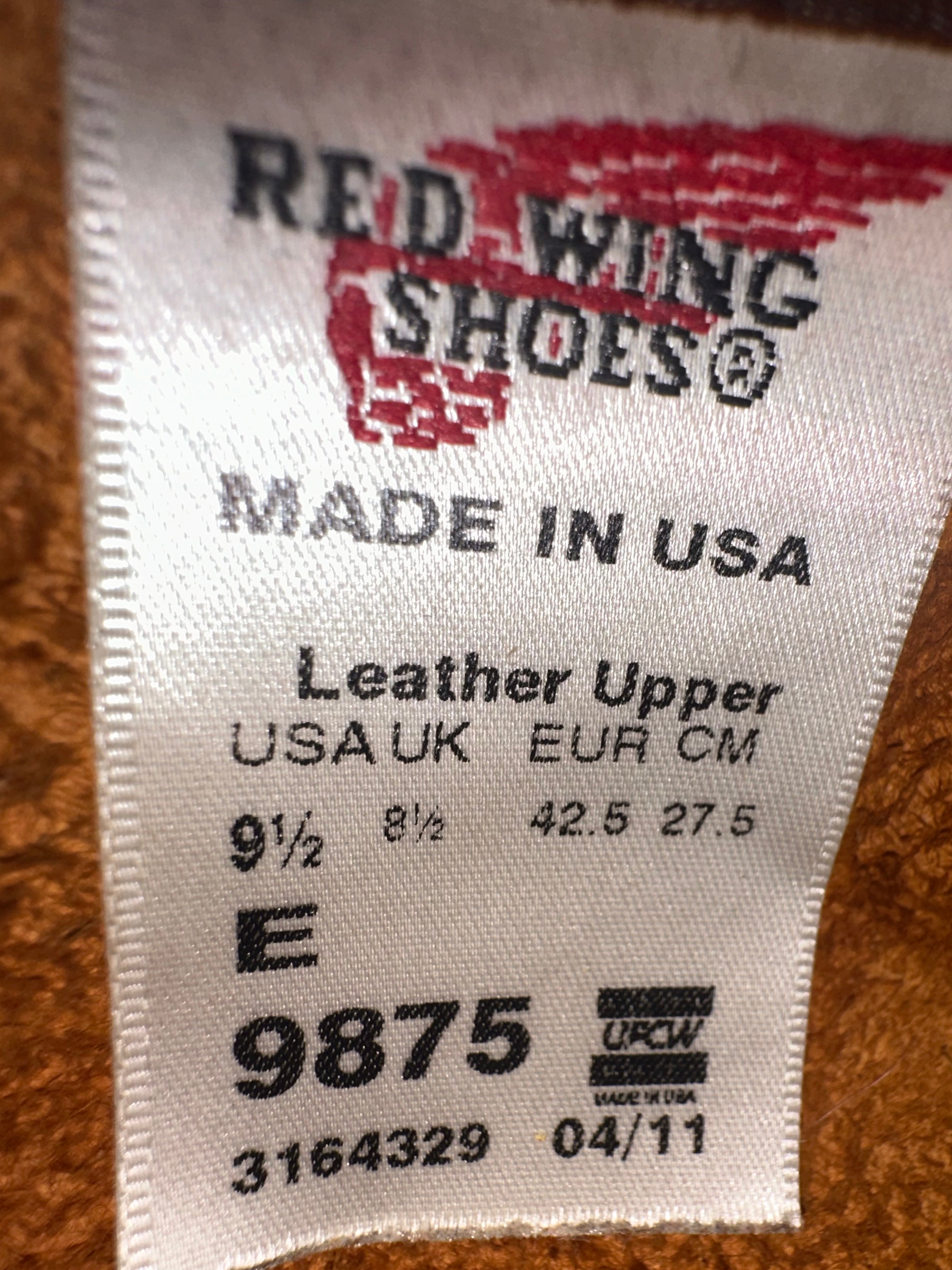Red Wing (レッドウィング) 9875 Classic Moc 6-Inch ゴールドラセット (Gold Russet) ゴールドラセット・セコイア (Gold Russet Sequoia) トラクショントレッド・ソール (Traction Tred Sole) used boots - tag_2 view