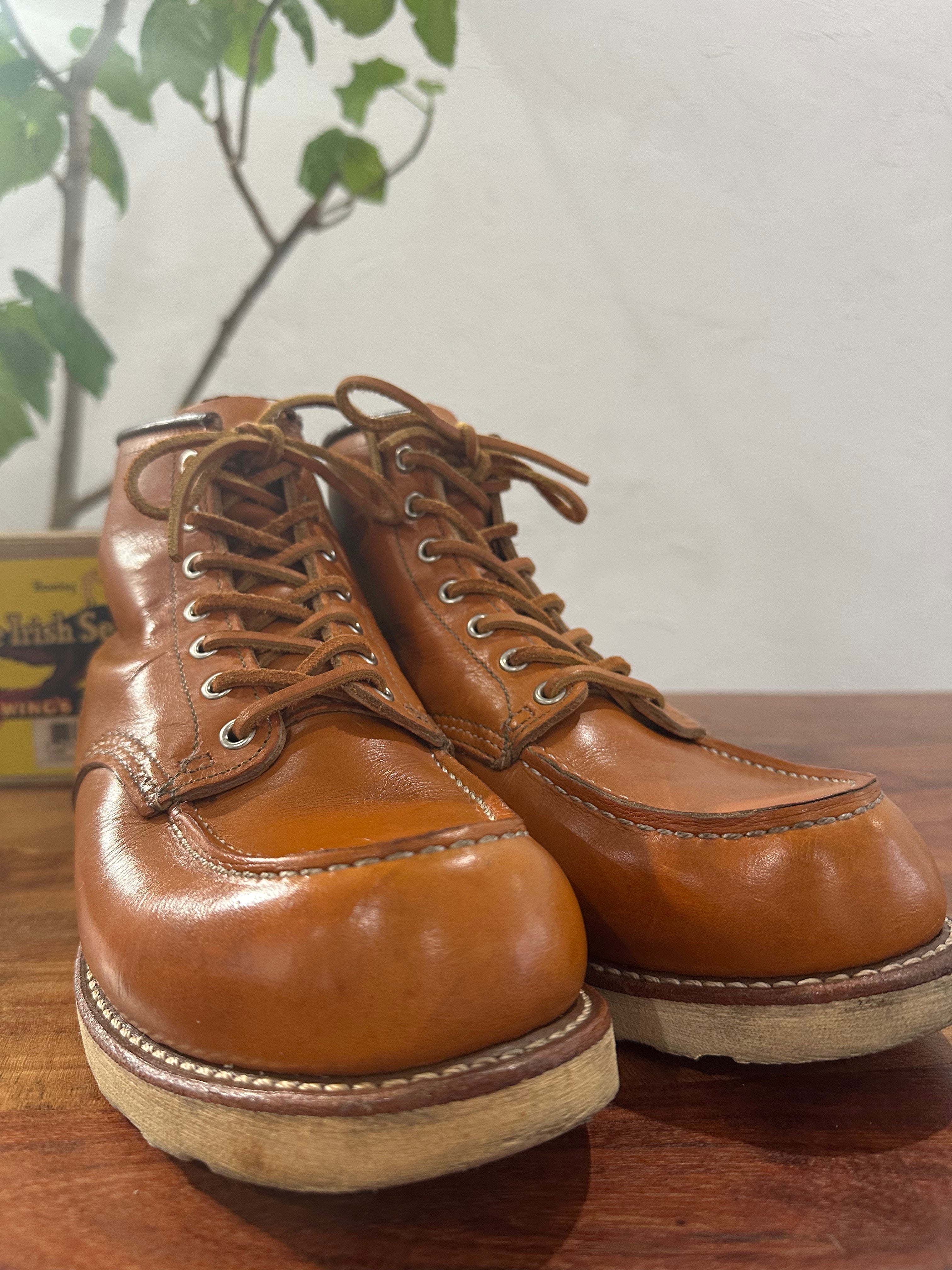 Red Wing (レッドウィング) 9875 Classic Moc 6-Inch ゴールドラセット (Gold Russet) ゴールドラセット・セコイア (Gold Russet Sequoia) トラクショントレッド・ソール (Traction Tred Sole) used boots - toe_2 view